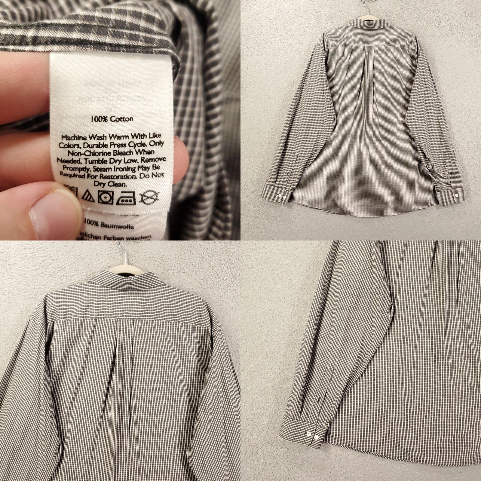 Eddie Bauer Eddie Bauer Shirt Mens 2XL Gray White Plaid Relaxed Fit Wrinkle Free Button Up Shirt Size US XXL / EU 58 / 5 - 8 Thumbnail