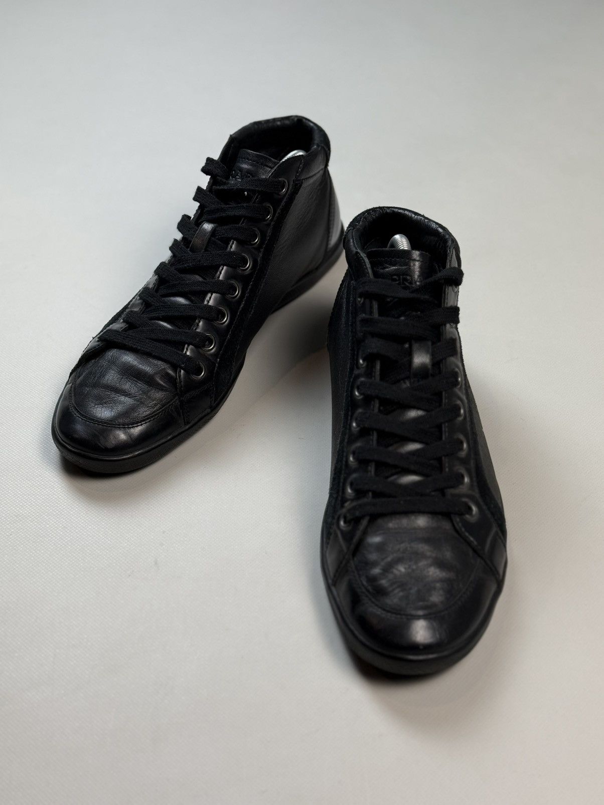 Prada Prada Men’s Leather Casual Mid Lace Up Sneakers Shoes Size US 10 / EU 43 - 9 Thumbnail