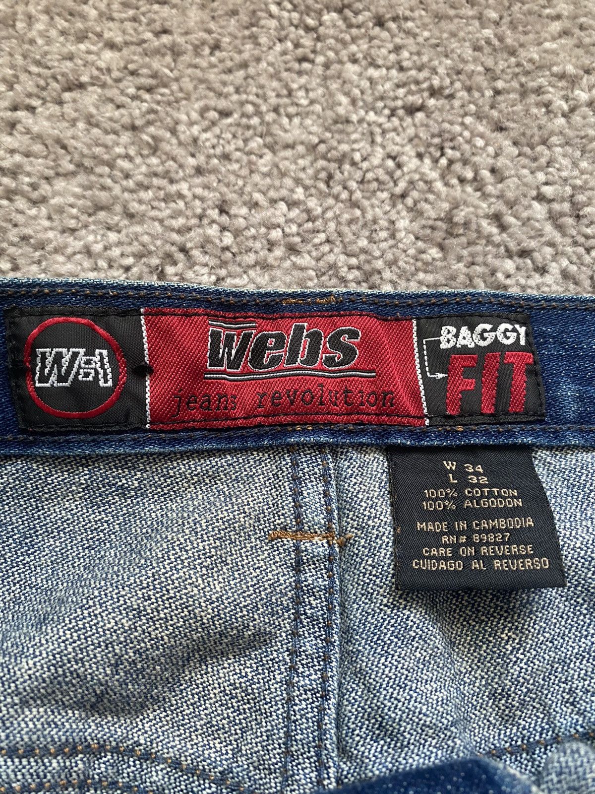 JNCO × Vintage Vintage Y2K Webs Baggy Fit Jeans 34x32 Size US 34 / EU 50 - 7 Thumbnail