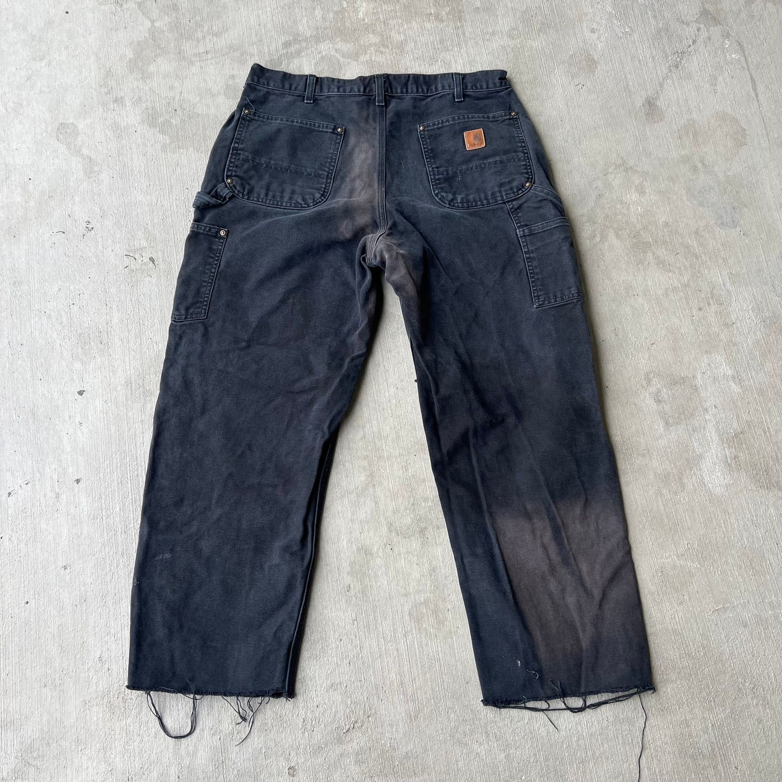 Carhartt × Vintage Carhartt faded black double knee work wear carpenter pants Size US 34 / EU 50 - 5 Thumbnail