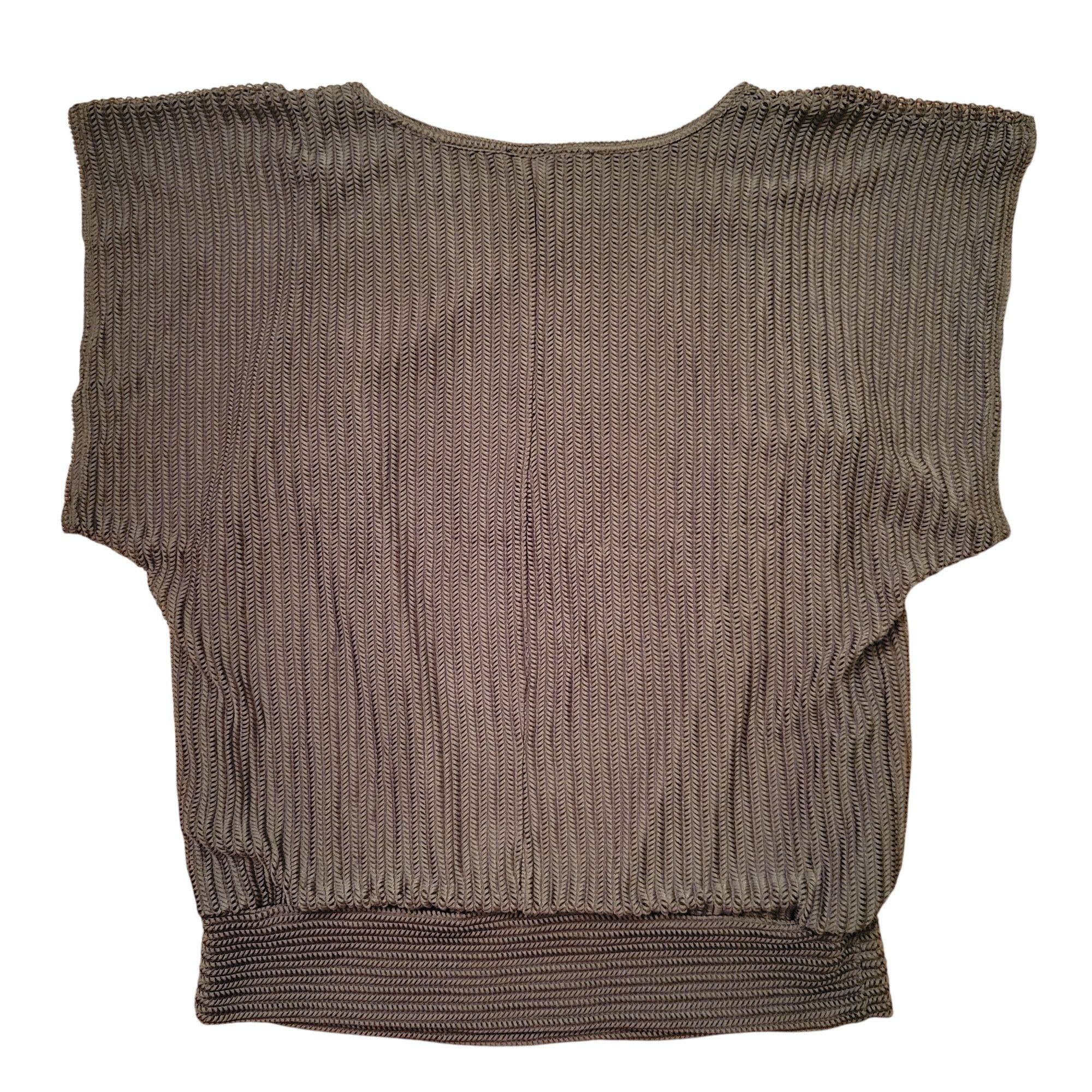Other IN Studio Textured Top L USA Cap Sleeve Fall Autumn Green Size L / US 10 / IT 46 - 7 Thumbnail