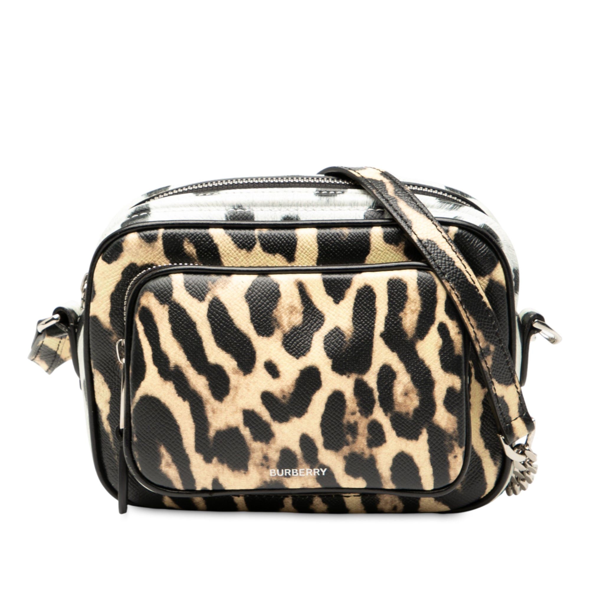Burberry Leopard Printed Leather Camera Bag Size ONE SIZE - 1 Thumbnail