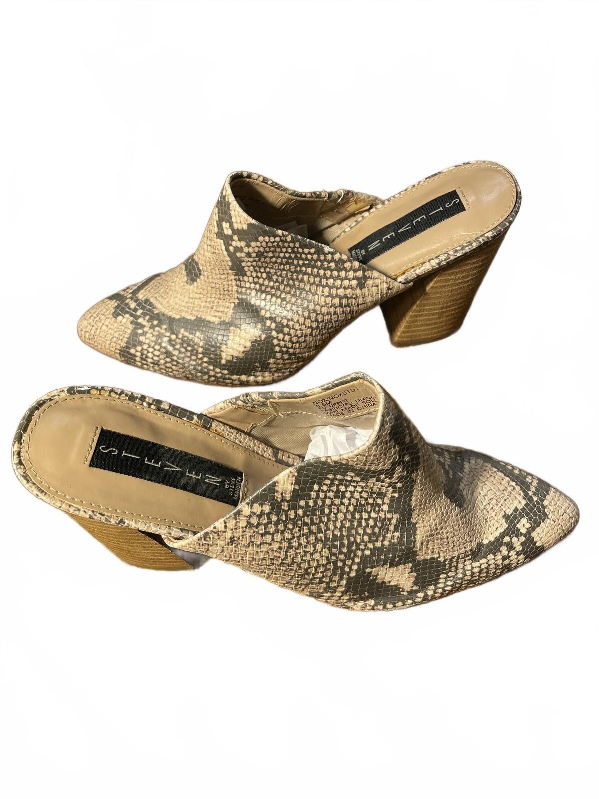 Steve Madden Steve Madden Block Heel Mules Shoes Women's 8.5 Snake Print Size US 8.5 / IT 38.5 - 7 Thumbnail