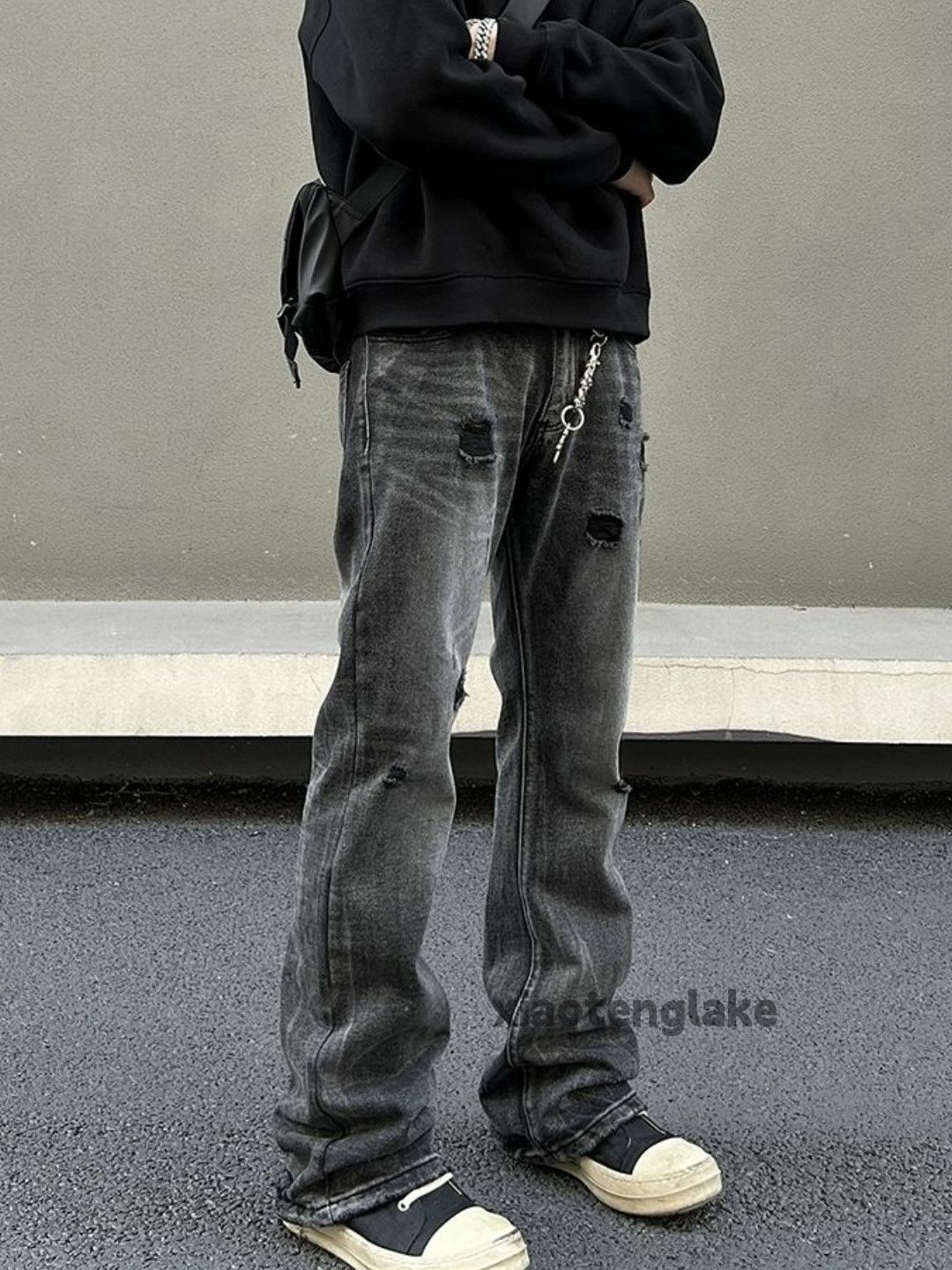 Jean × Vintage washed faded yuppie punk grunge ripped jeans Size US 32 / EU 48 - 3 Thumbnail