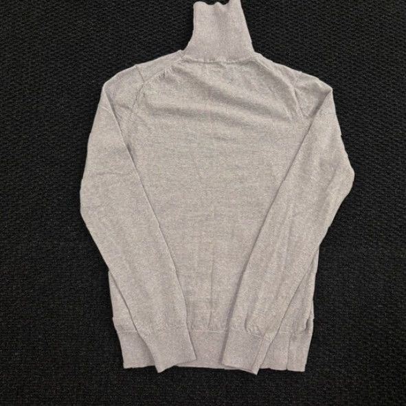 Vintage Meraki Merino Wool Turtleneck Pullover Sweater Women Size M Gray 100% Light Size M / US 6-8 / IT 42-44 - 4 Thumbnail