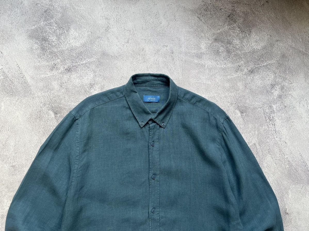 Other Apnee Portugal PETROL BLUE LINEN SHIRT Mens XXL Size US XXL / EU 58 / 5 - 2 Thumbnail