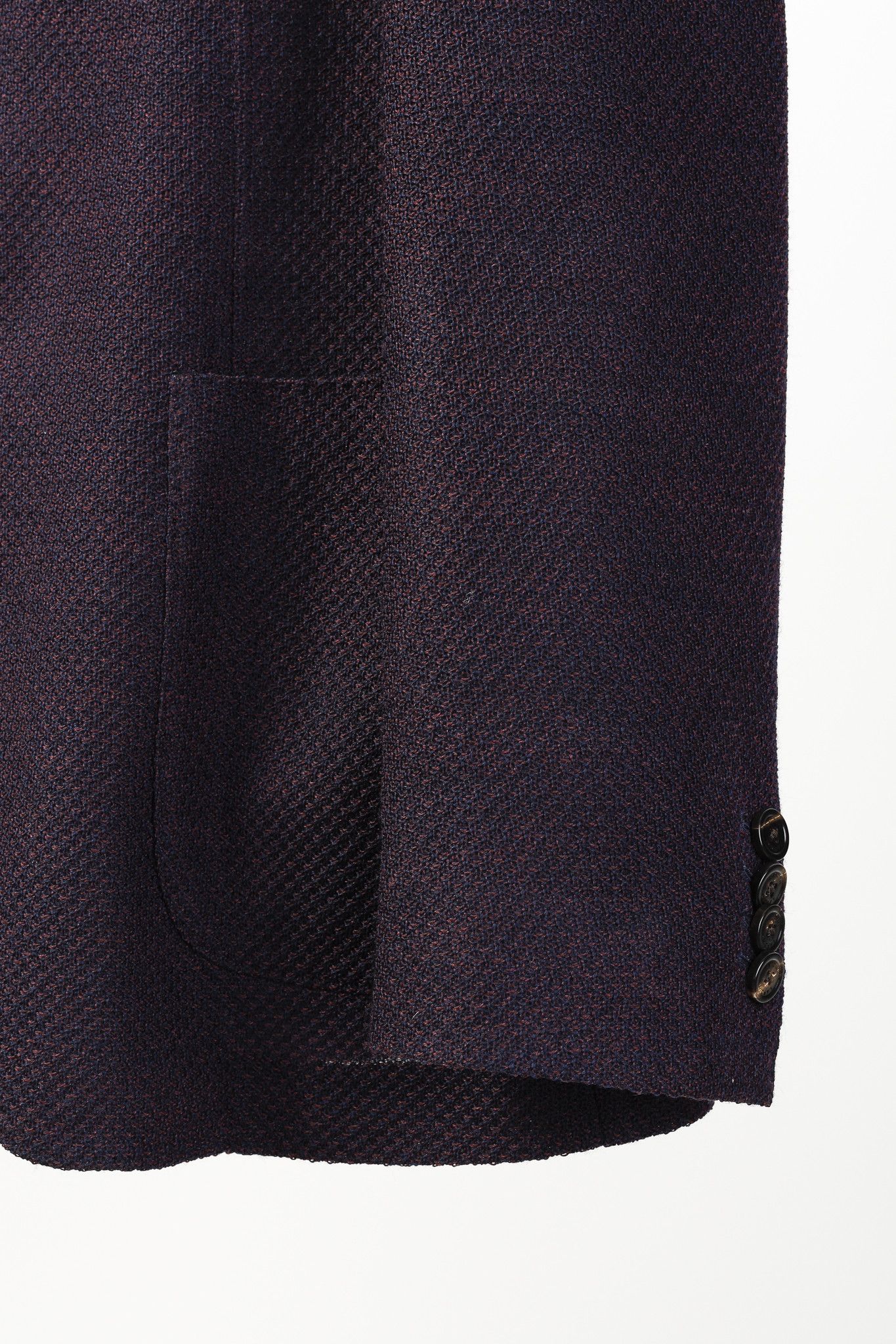 Lardini Lardini Liknit Unstructured Black & Maroon Knit Blazer Size 38R - 6 Thumbnail