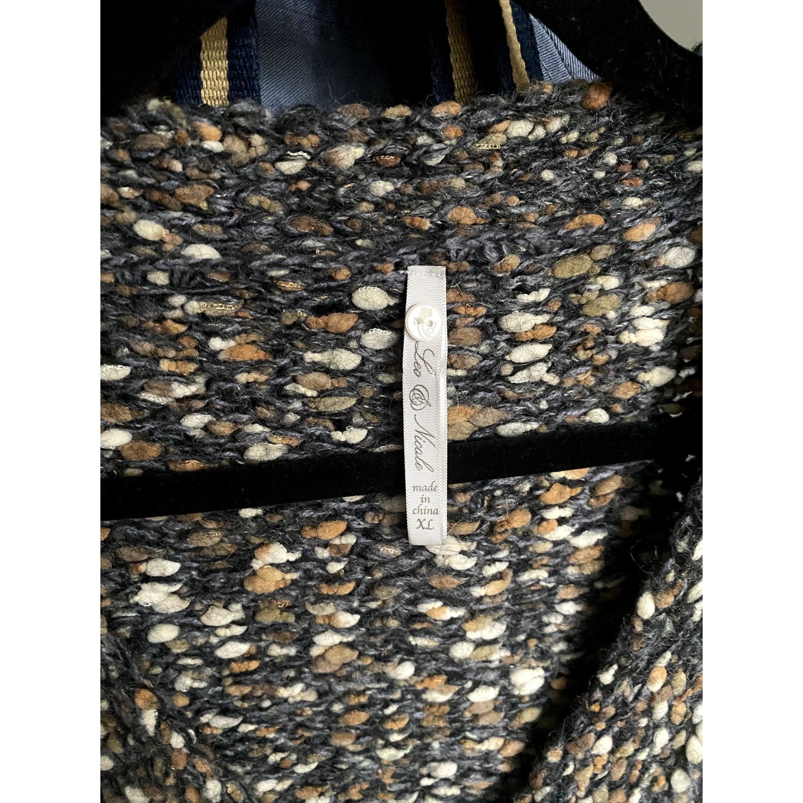 Other Leo & Nicole Wool Chunky Knit Rustic Brown Cardigan XL Cozy Size XL / US 12-14 / IT 48-50 - 2 Thumbnail