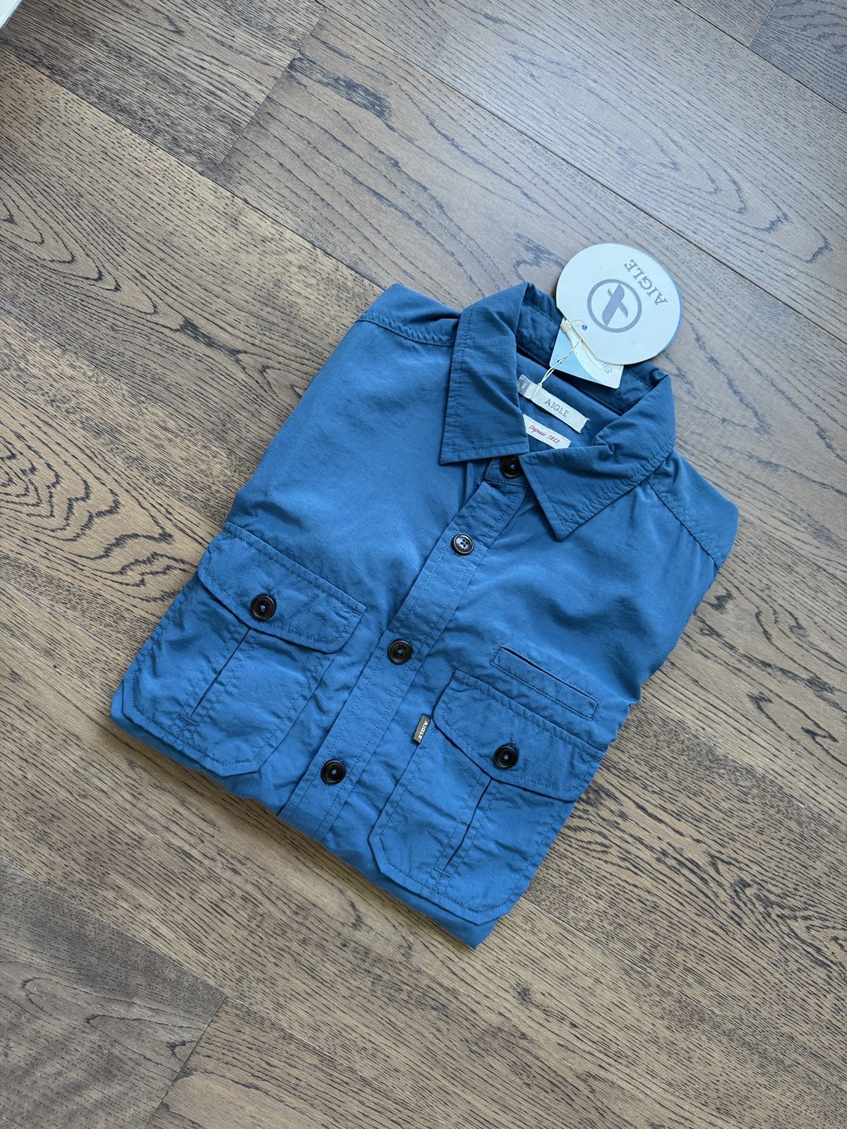 Aigle Aigle Franch Mens Japan Edition Navy Outdoor Hking Shirt Size US S / EU 44-46 / 1 - 3 Thumbnail