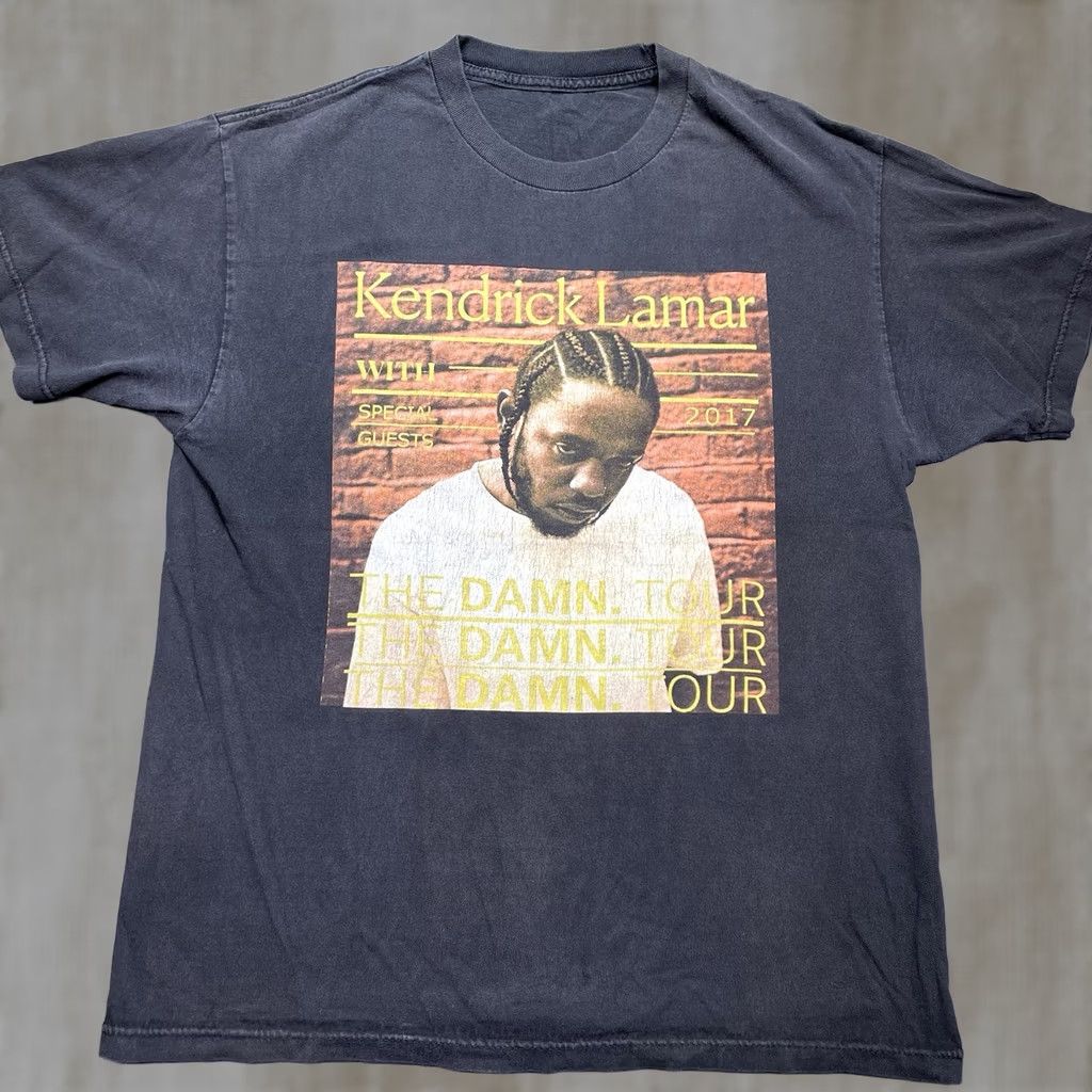 Fruit Of The Loom Kendrick Lamar Shirt Men’s Large 2017 Damn Tour Black Faded Hip Hop Tee Size US L / EU 52-54 / 3 - 1 Thumbnail