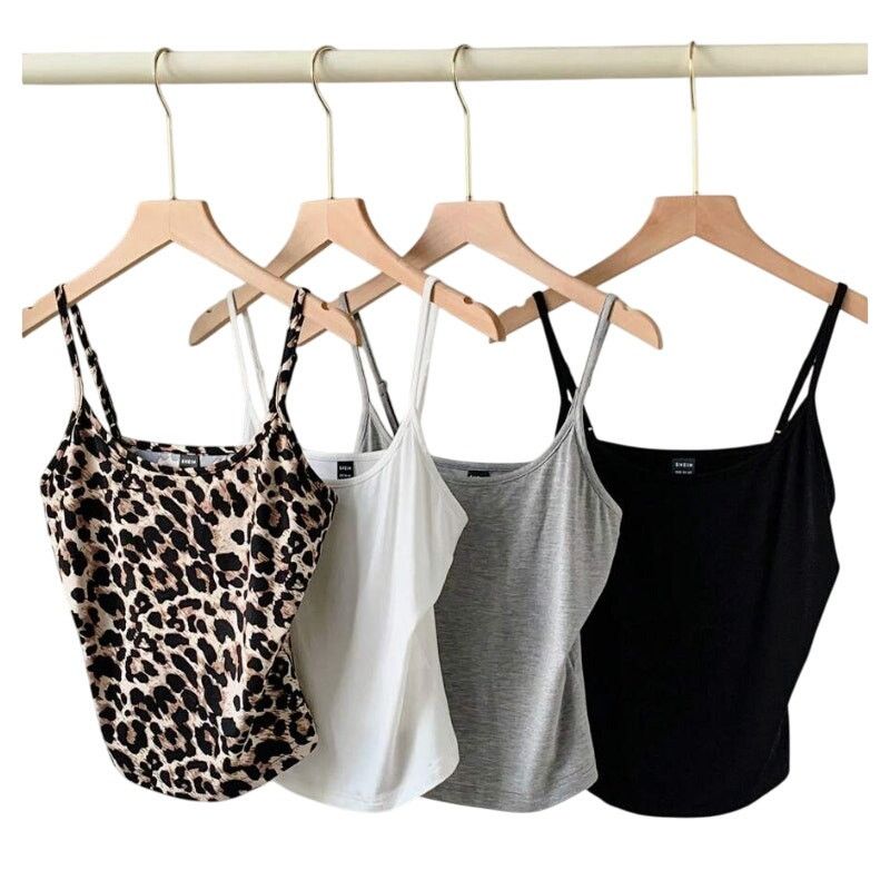 Shein 4 Piece Multi-Colored Knit Camisole in Multi, Size XS Size XS / US 0-2 / IT 36-38 - 1 Preview