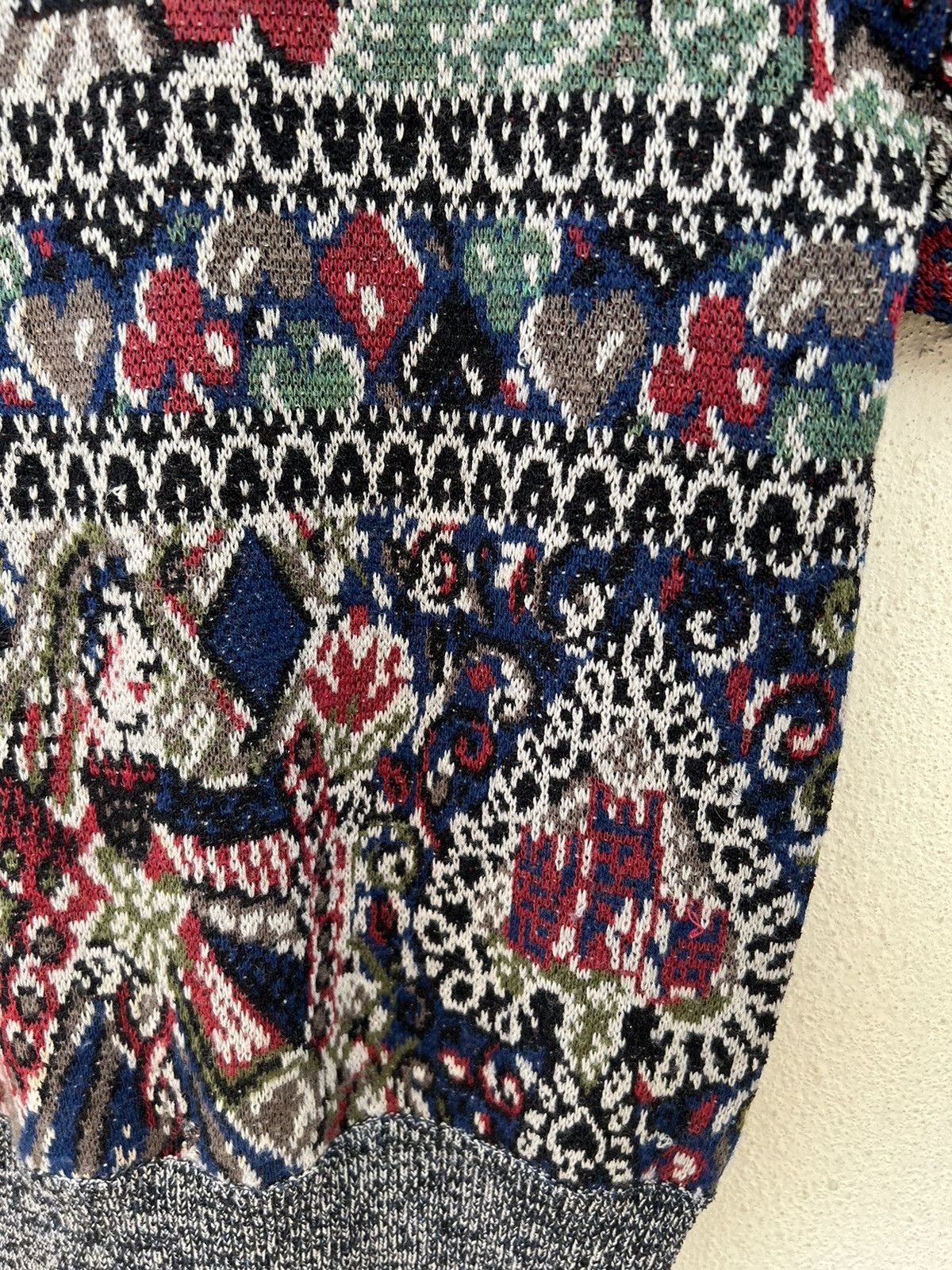 Missoni Vintage Missoni Italy Poker Card Knitwear Wool Sweater Size US M / EU 48-50 / 2 - 4 Thumbnail