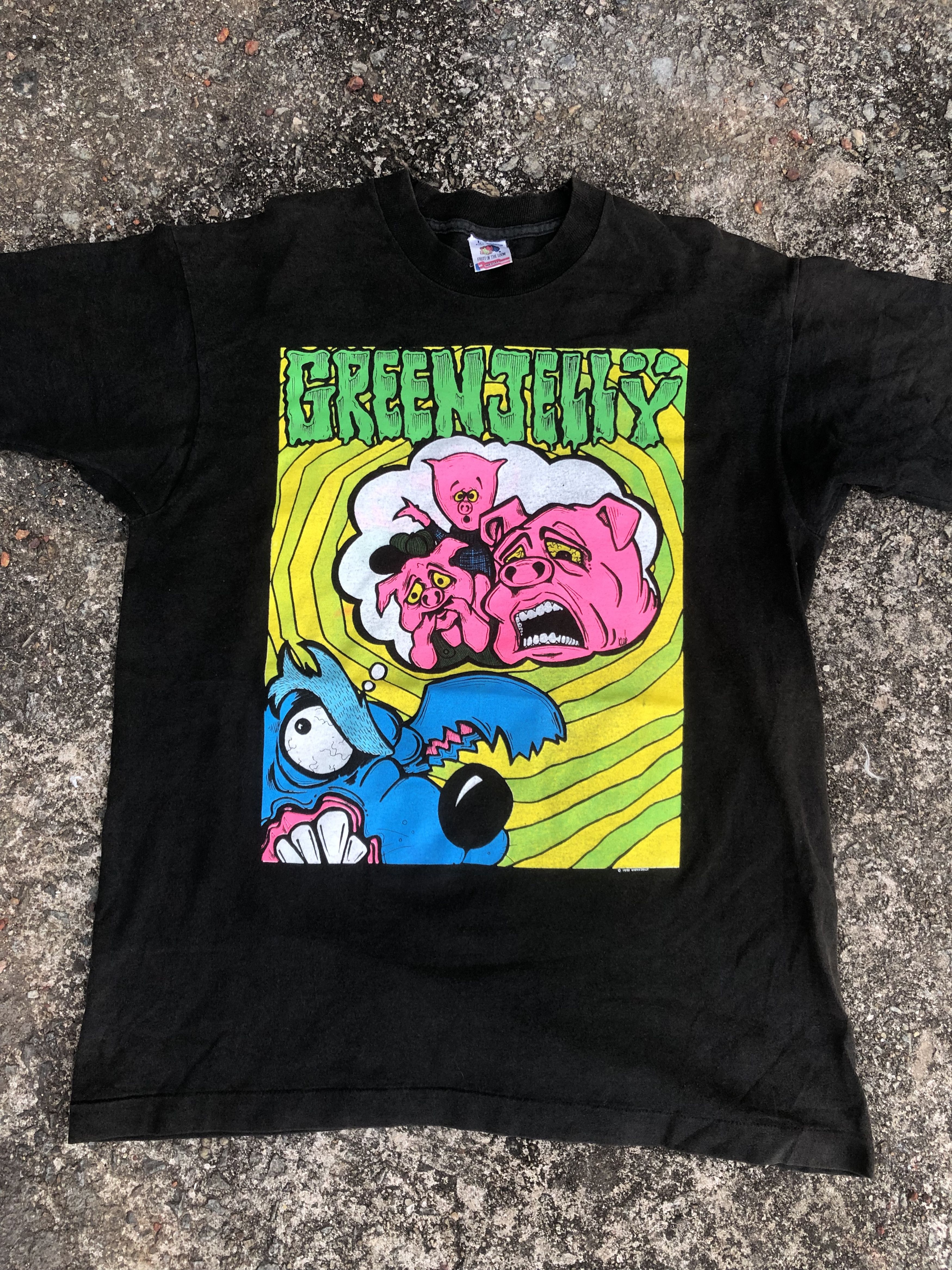 Nirvana 🔥Vintage 93' GREENJELLY 'Duh' Tour 1993 Grunge Band T-Shirt Size US L / EU 52-54 / 3 - 3 Thumbnail