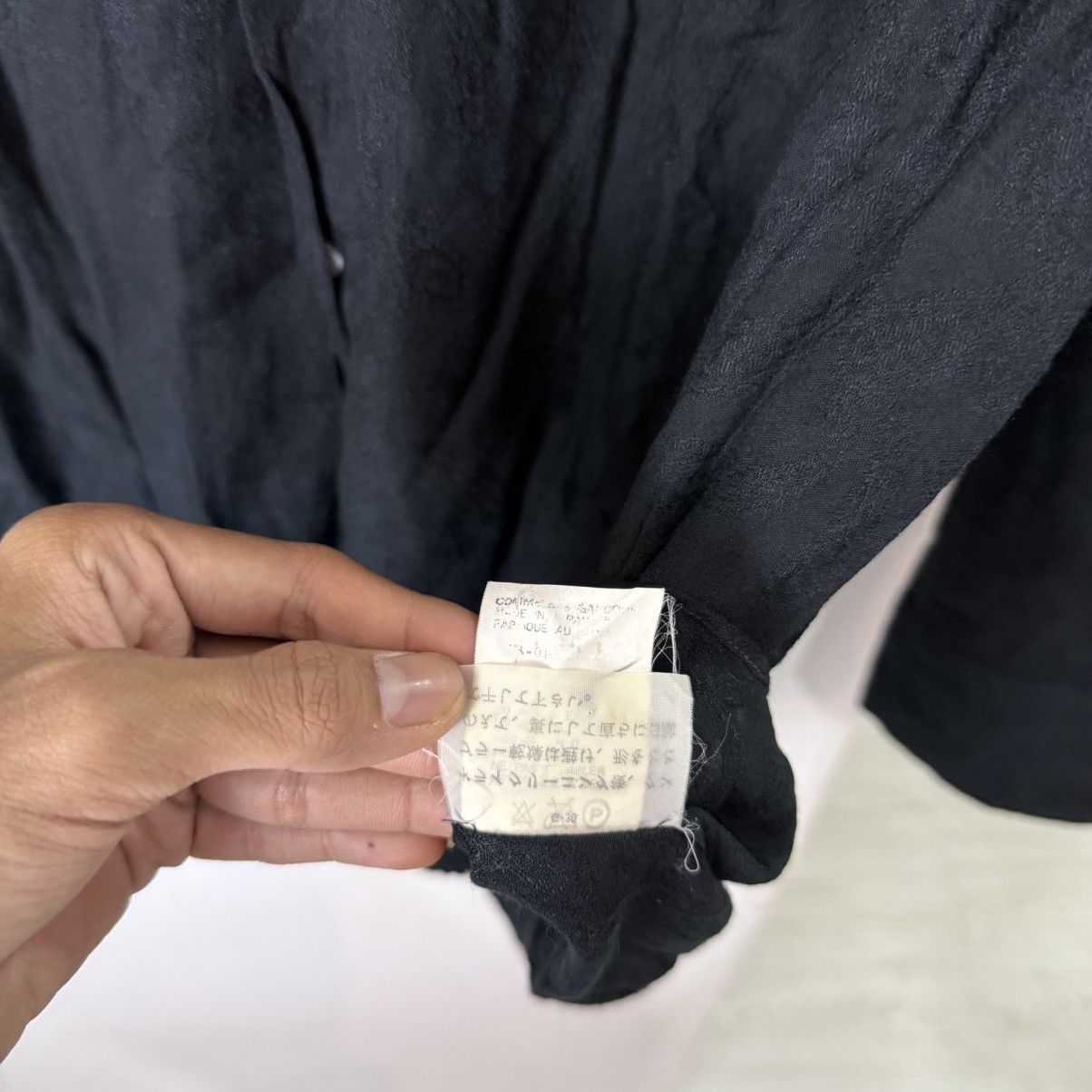 Comme des Garcons Homme COMME des GARCONS homme silk black pattern shirt Size US XXL / EU 58 / 5 - 7 Thumbnail