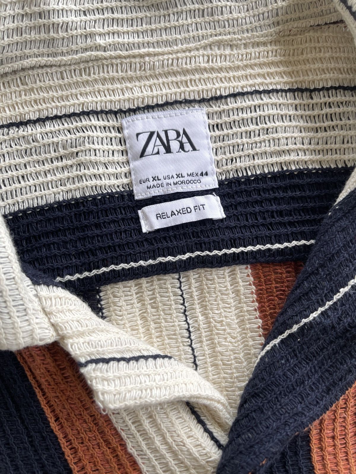 Zara Zara Stripe Knitted Button Shirts Size US XL / EU 56 / 4 - 6 Thumbnail