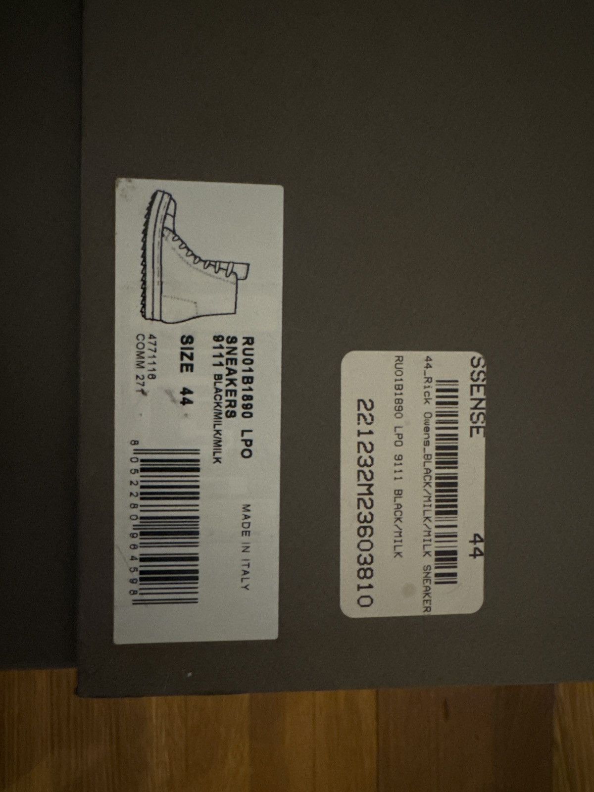 Rick Owens Rick Owen’s OG Black Calfskin High Sneakers Size US 10.5 / EU 43-44 - 7 Thumbnail