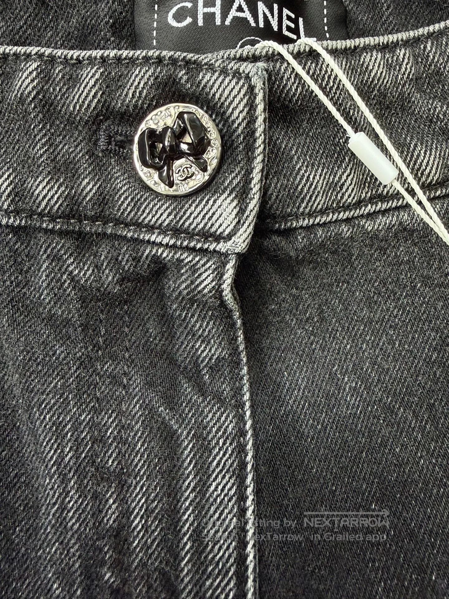 Chanel Chanel Black Bow Denim Jeans Size 38. Size US 38 / EU 54 - 3 Thumbnail