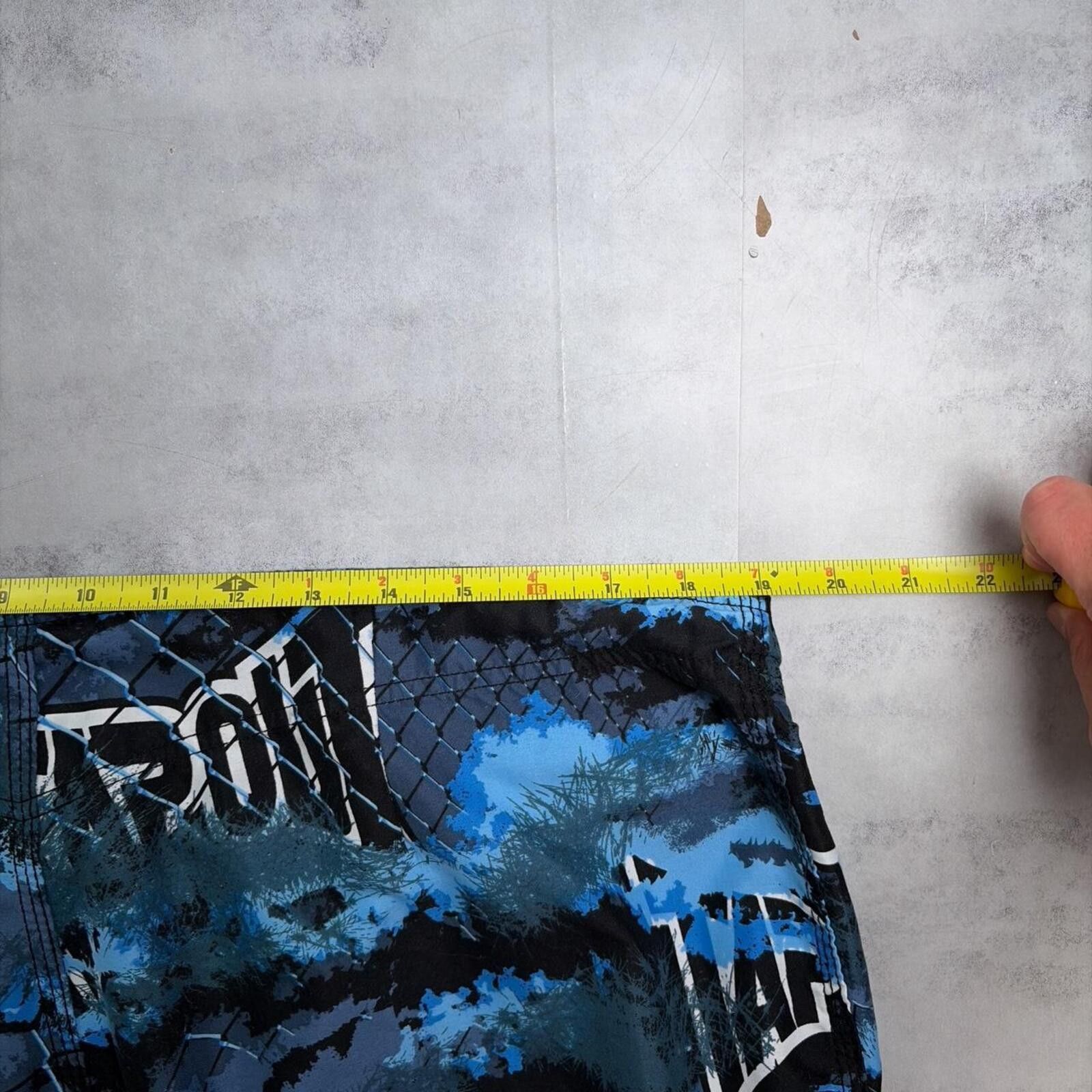 Tapout Y2K Blue Tapout Grunge Baggy Surf Camo Board Shorts Size US 38 / EU 54 - 6 Thumbnail