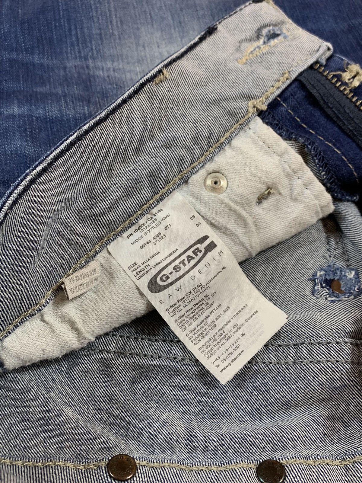 G-Star Vintage G Star Raw jeans Bootcut denim streetwear size 28x34 Size 28" / US 6 / IT 42 - 6 Thumbnail