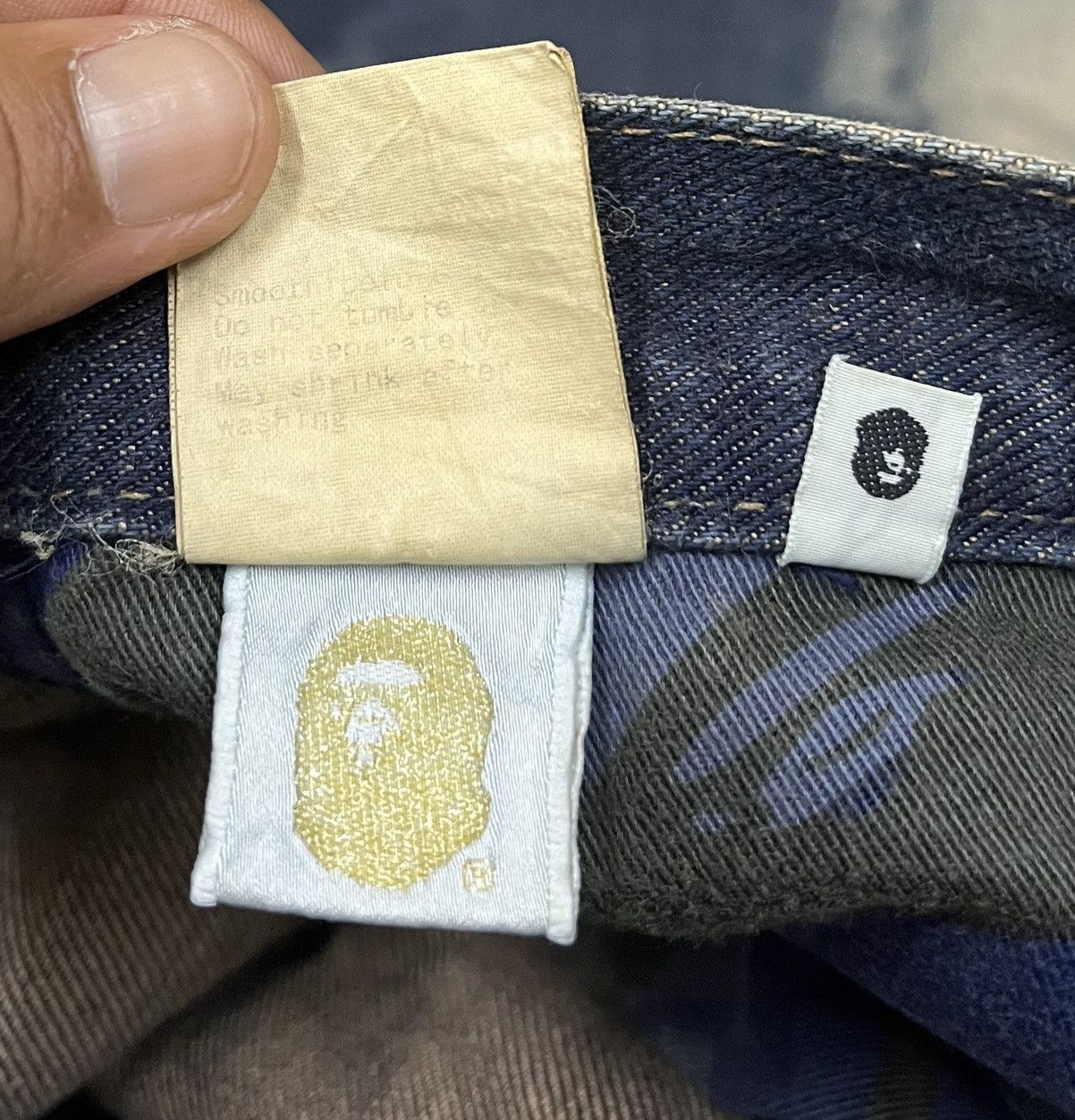 Bape A BATHING APE Made in Japan Selvedge Denim Size US 33 - 15 Thumbnail