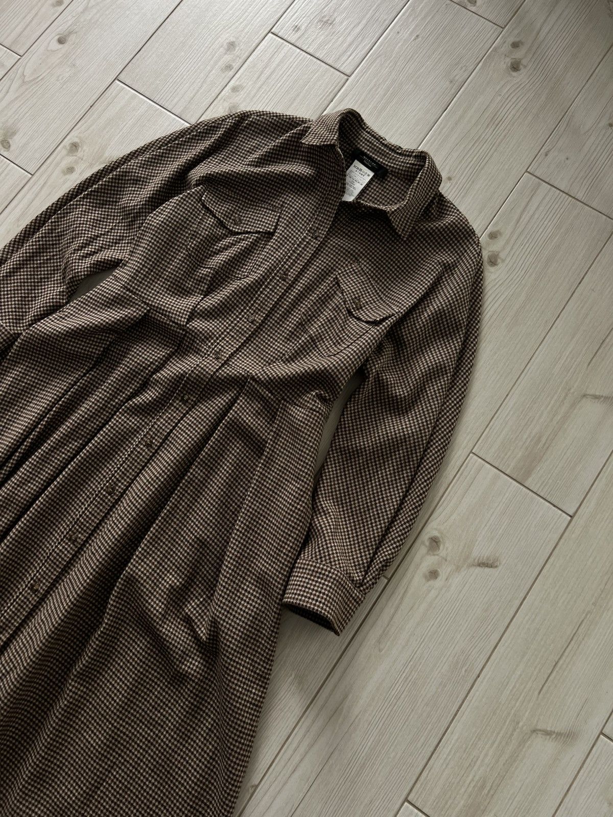 Weekend Max Mara Max Mara Weekend Otaria Patterned Wool Shirt Dress Size M / US 6-8 / IT 42-44 - 5 Thumbnail