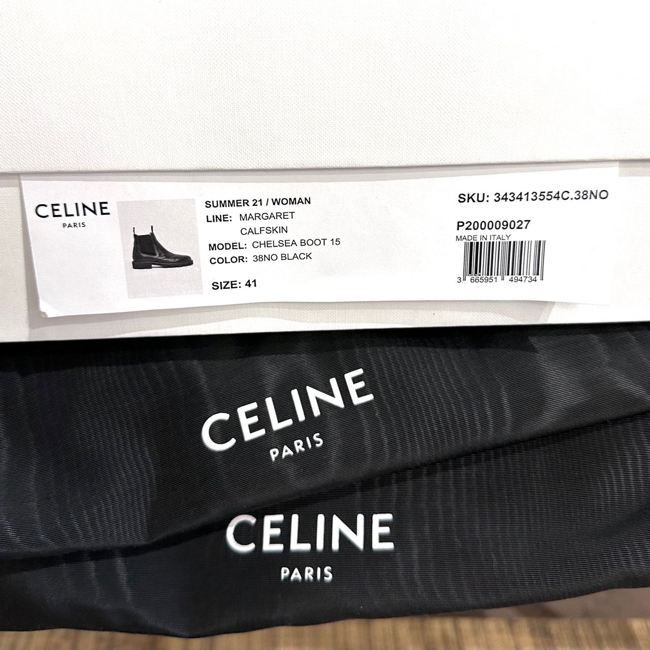 Celine Celine Black Leather Margaret Lug Chelsea Boots Size US 11 / IT 41 - 13 Thumbnail