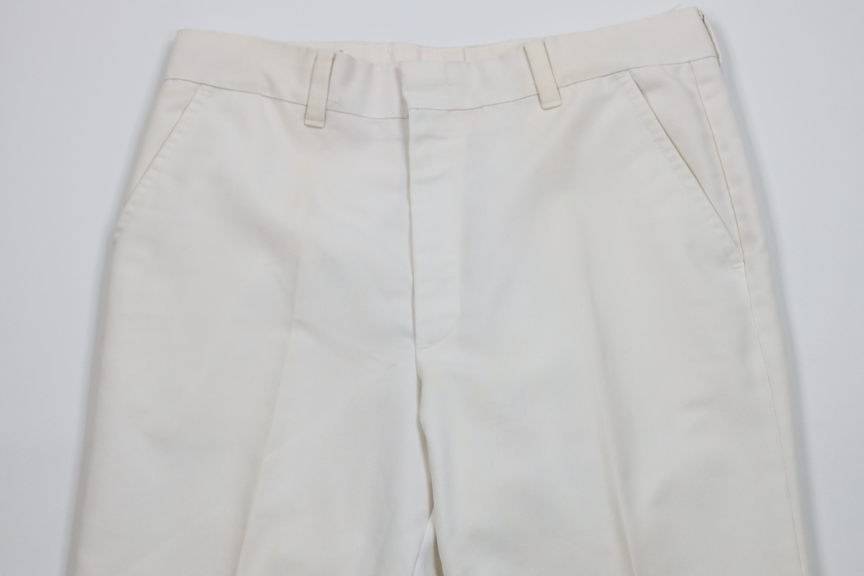 Vintage Vintage 70s Streetwear Flared Wide Leg Chino Pants White USA Size US 34 / EU 50 - 2 Thumbnail
