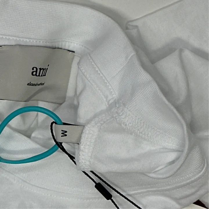 AMI AMIPARIS Comfortable White Cotton Short Sleeve T-shirt -250 Size US M / EU 48-50 / 2 - 3 Thumbnail