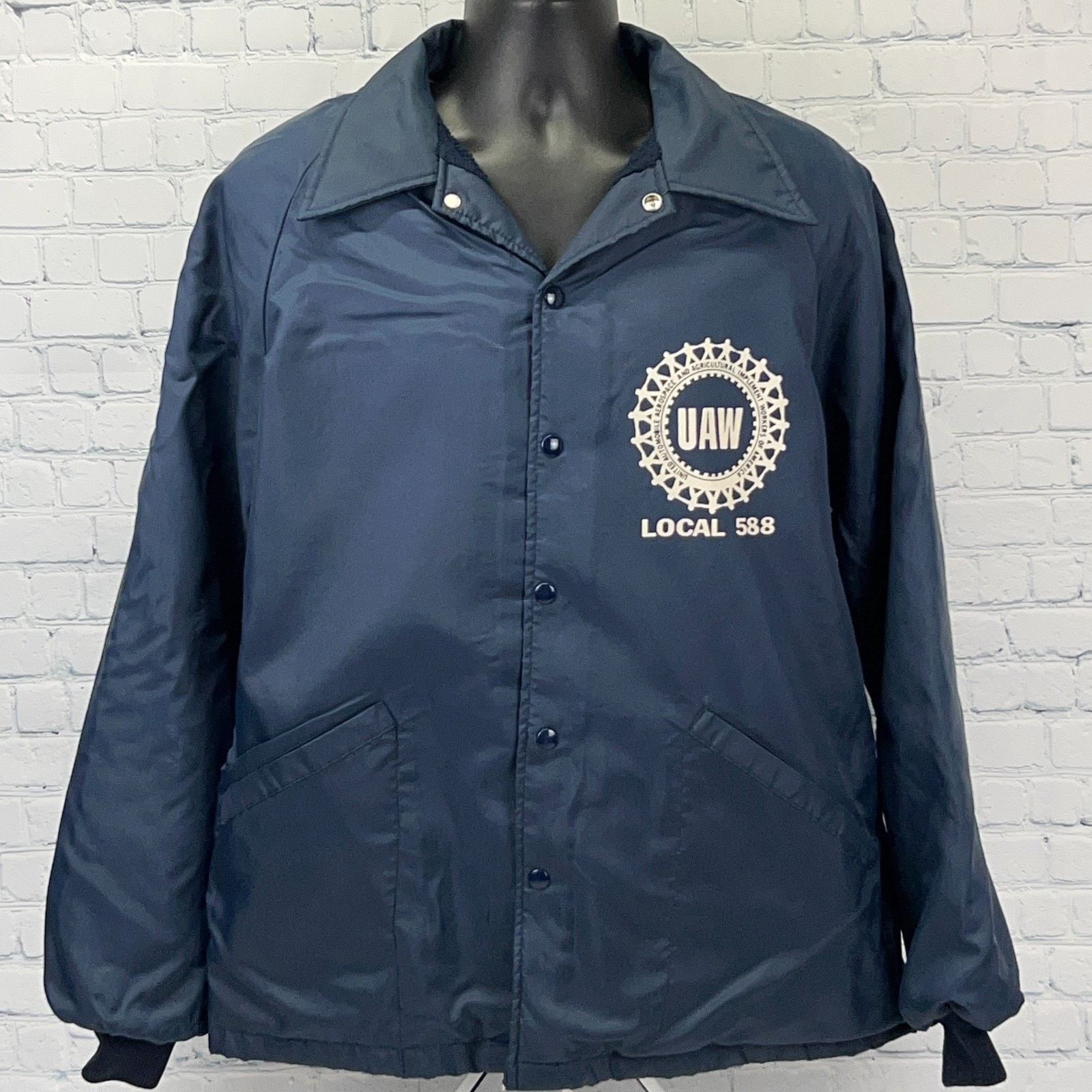 Swingster Vintage 70s UAW Local 588 Jacket Blue United Auto Workers L Size US L / EU 52-54 / 3 - 2 Thumbnail