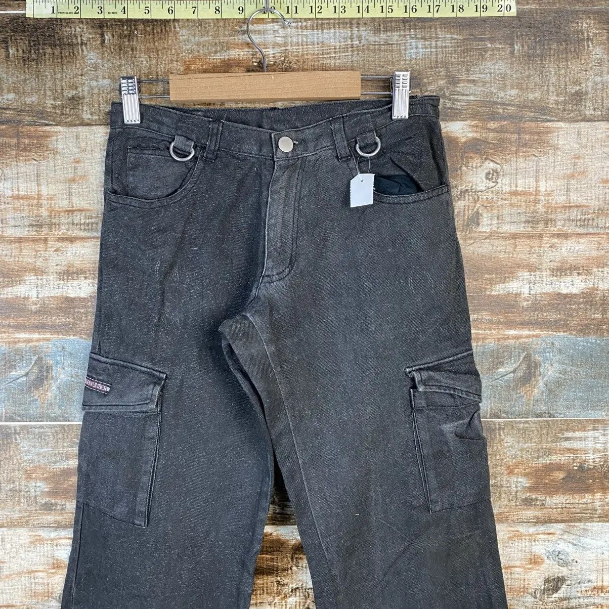Japanese Brand DL Slash Number Black Cargo Multipocket Pants #C1258 Size 27" / US 4 / IT 40 - 10 Thumbnail