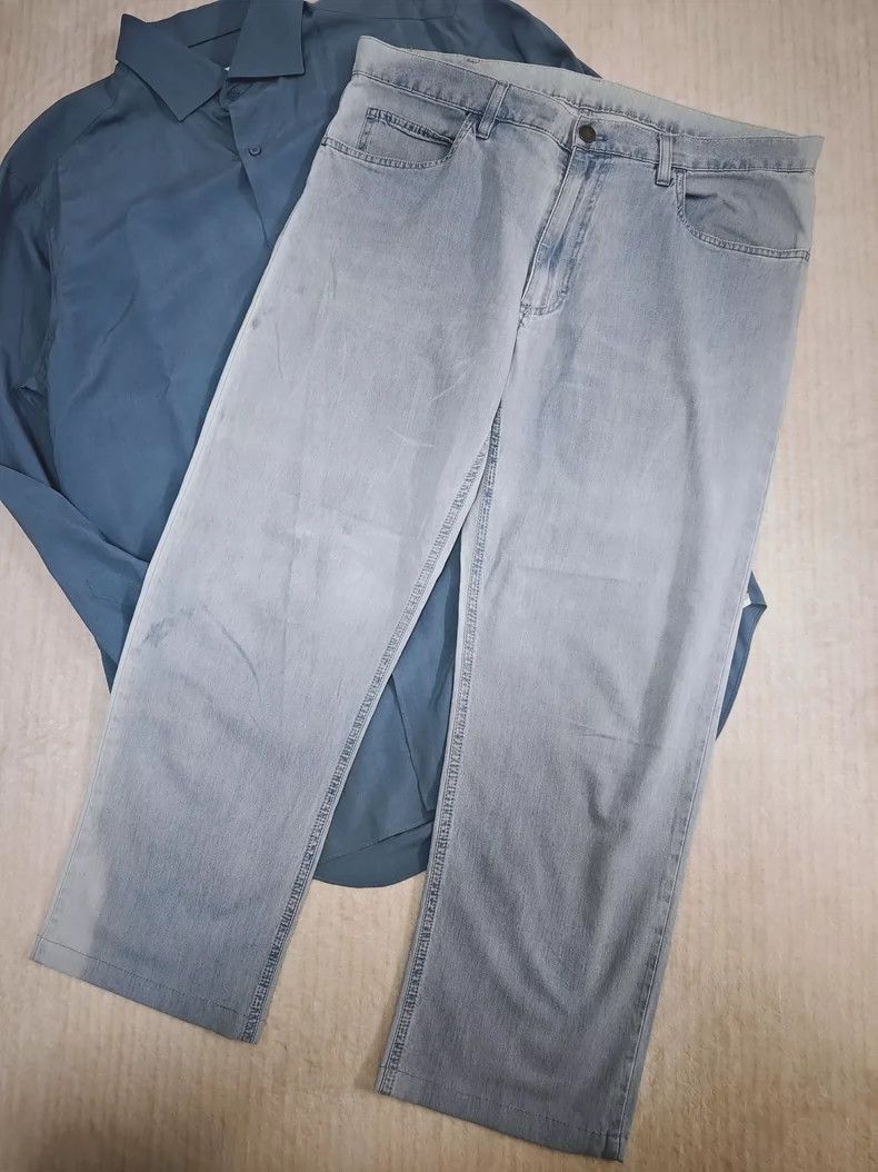 Loro Piana LORO PIANA 100% silk shirt + show jeans Size US XL / EU 56 / 4 - 8 Thumbnail