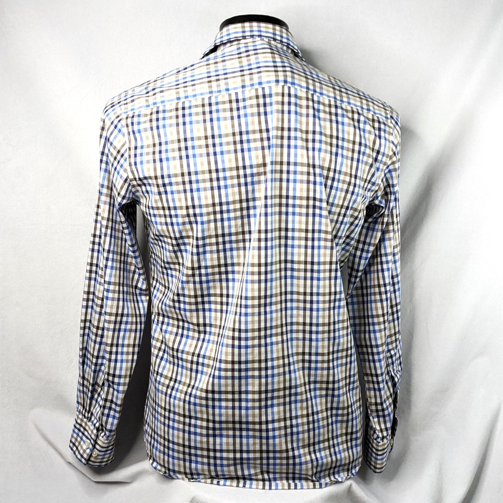 Van Heusen Van Heusen Men's Long Sleeve Button Shirt Medium Checker Size US M / EU 48-50 / 2 - 3 Thumbnail