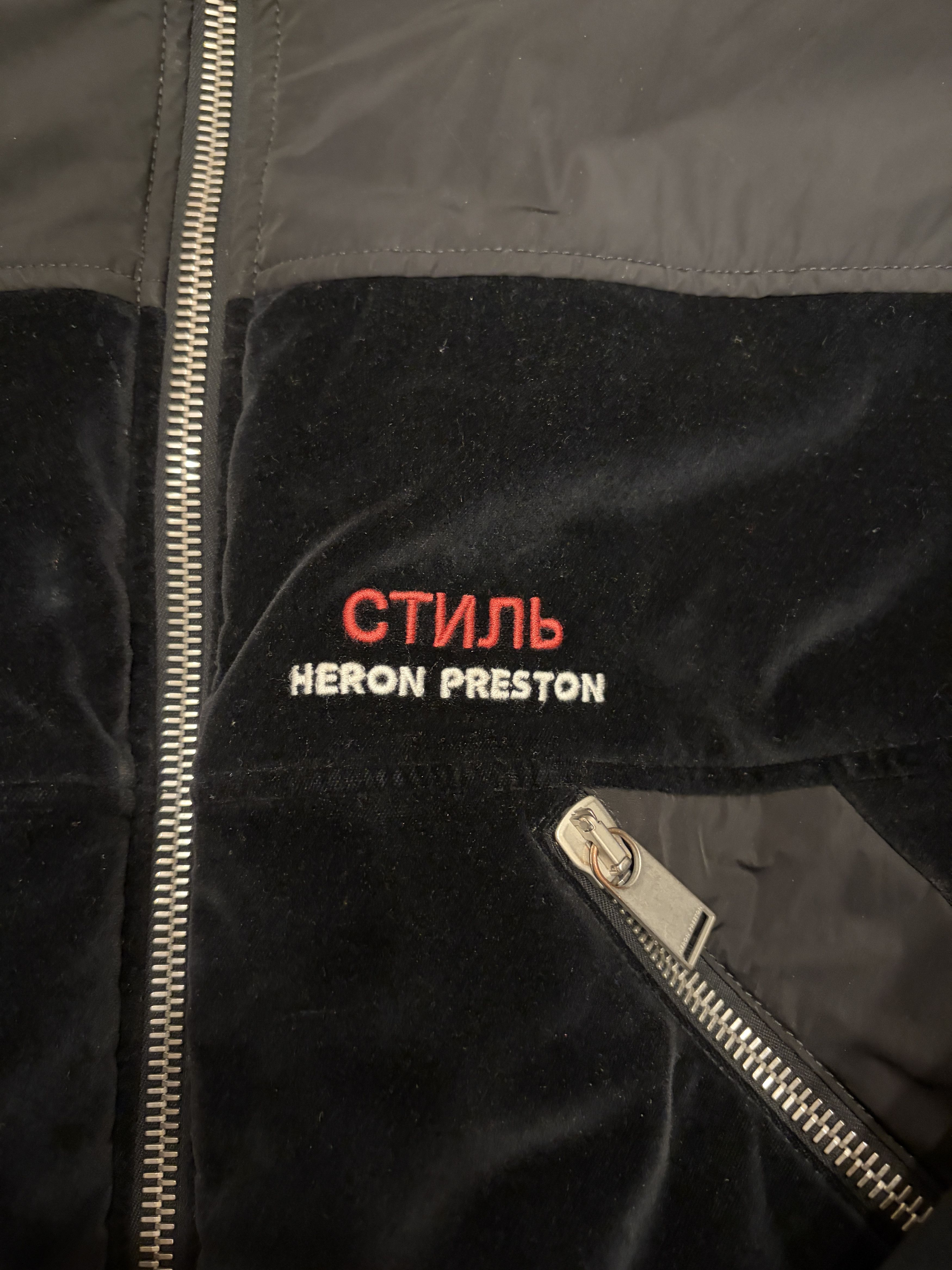 Heron Preston Heron Preston Velvet Bomber Size US M / EU 48-50 / 2 - 2 Thumbnail
