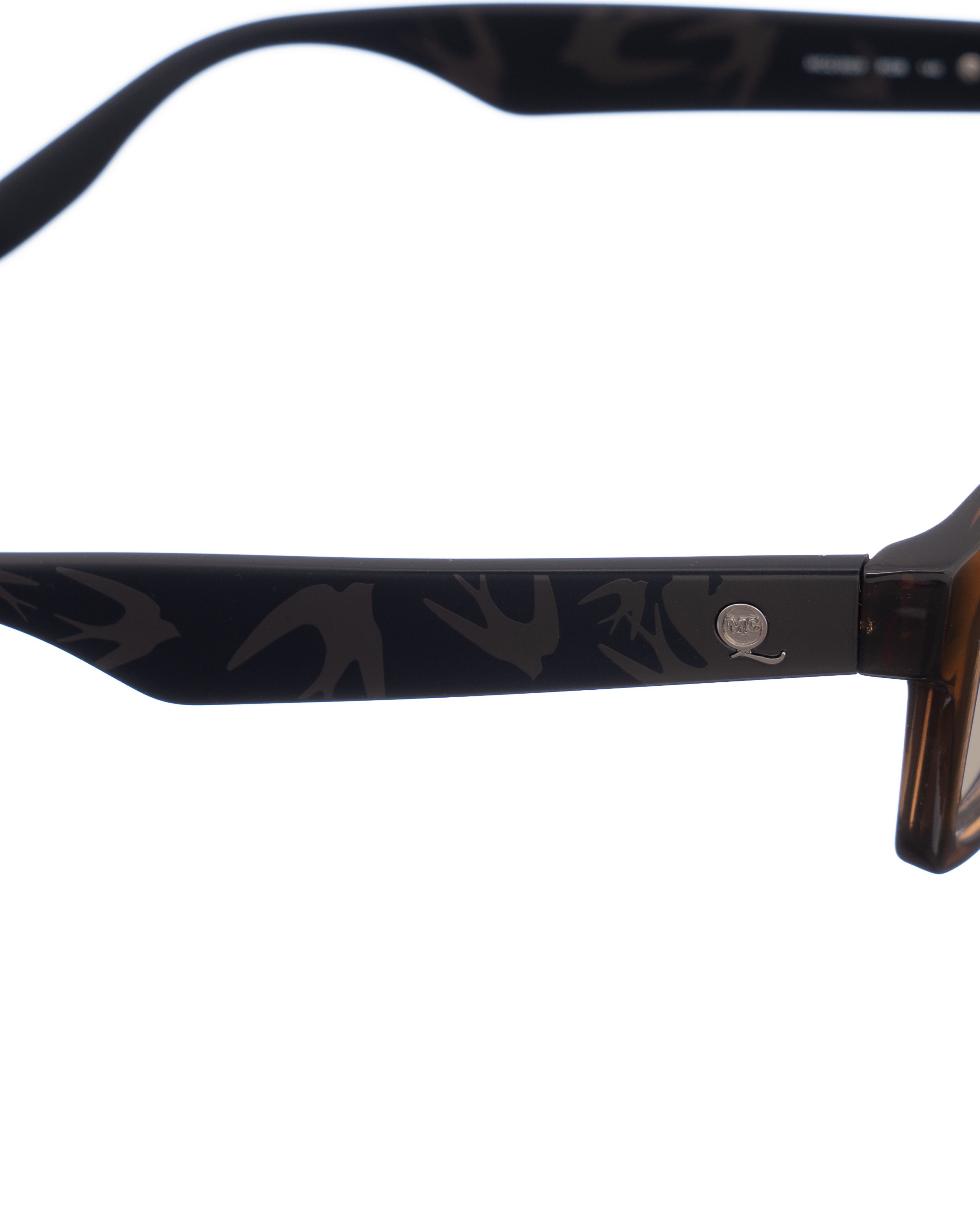 Alexander McQueen Alexander McQueen '00s Bold Nerdy Brown Sunglasses Size ONE SIZE - 2 Thumbnail