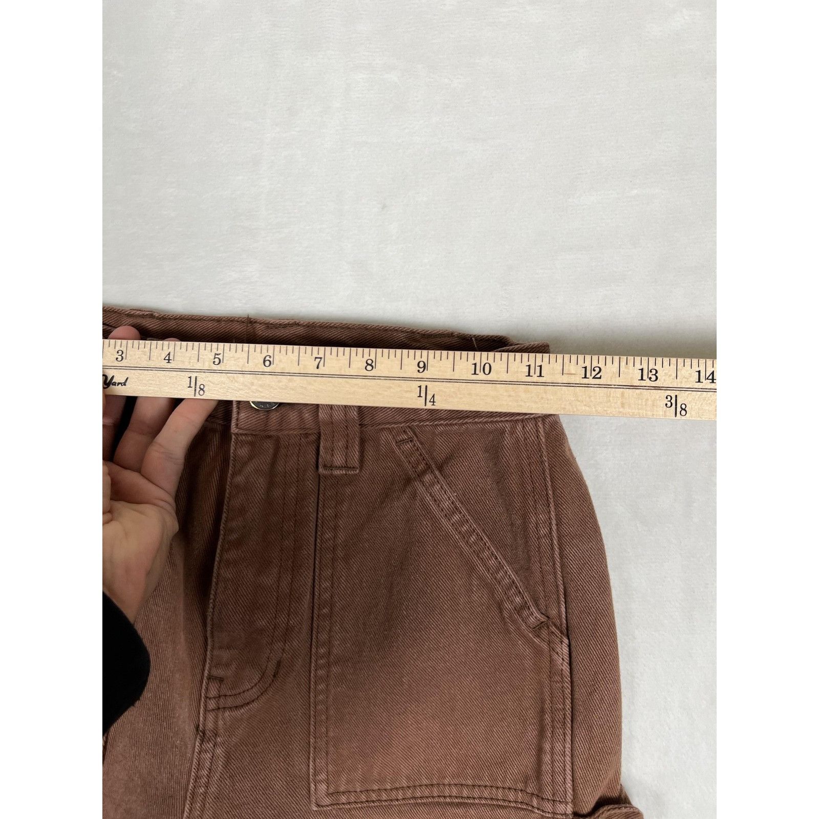 Pacsun PacSun Ultra High Rise Flare Carpenter Jeans Womens 22 Brown Size 40" / US 18 - 8 Thumbnail