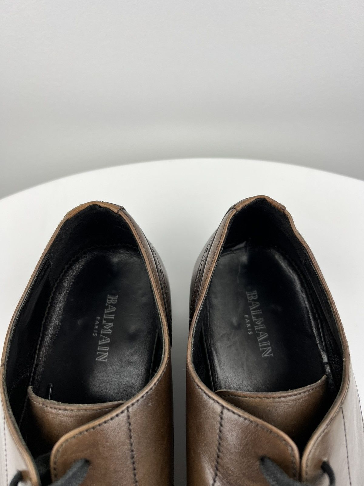 Balmain BALMAIN PARIS Derby Leather Shoes Wingtip Brown Men’s Size US 9 / EU 42 - 14 Thumbnail