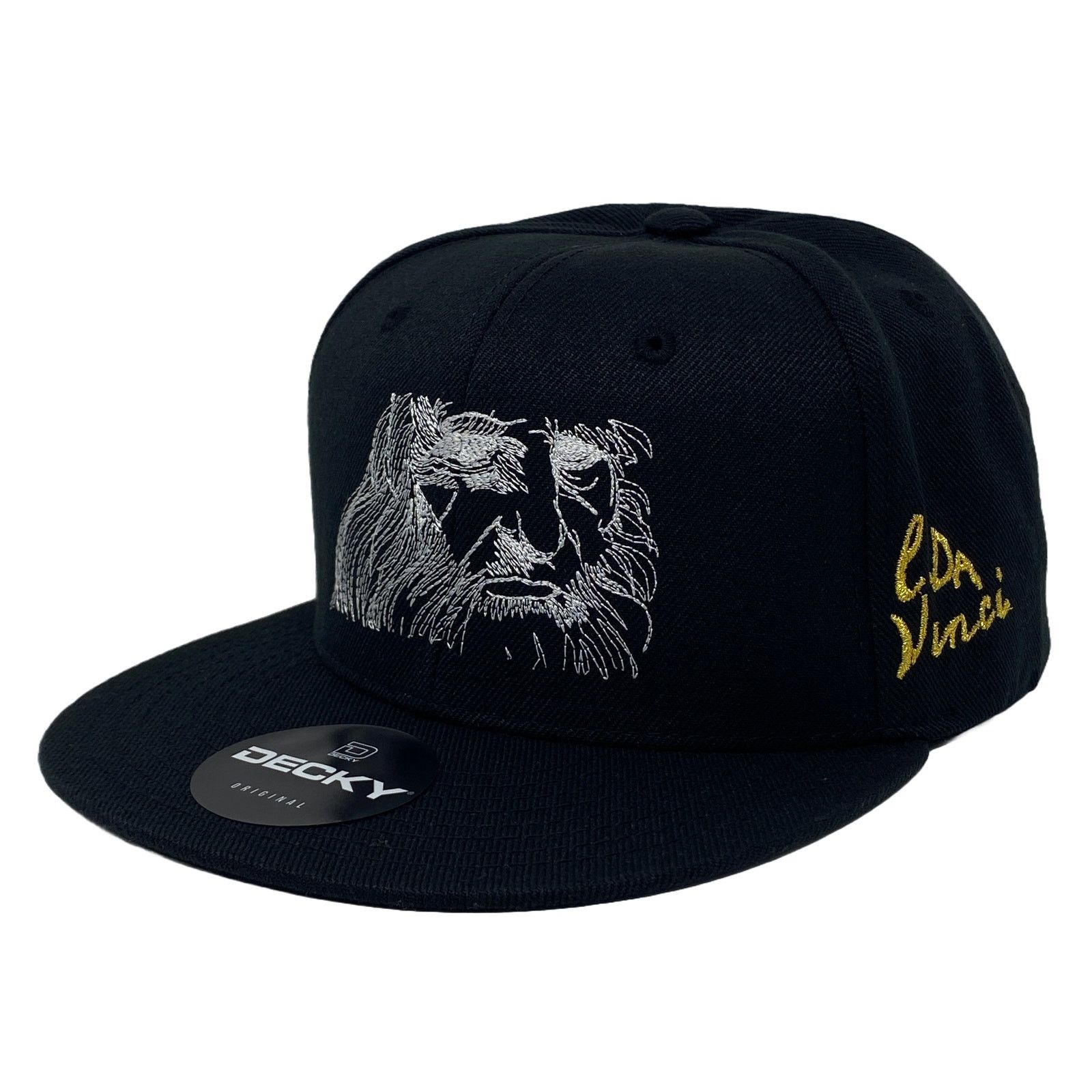 Other Leonardo Da Vinci Renaissance Scientist Snapback Hat All BLK Size ONE SIZE - 3 Thumbnail