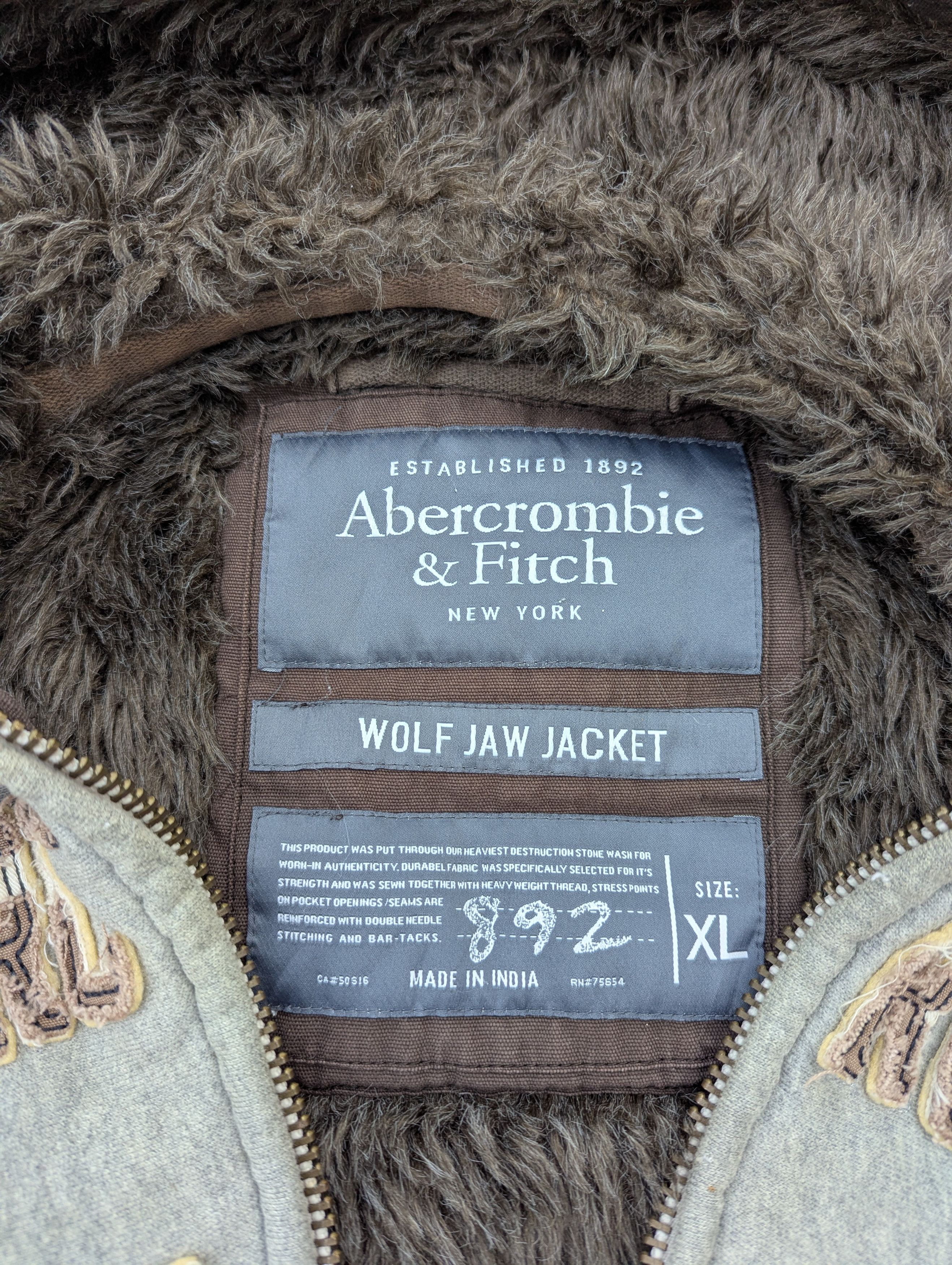 Abercrombie & Fitch 🔥FREE SHIPPING🔥Abercrombie & Fitch Wolf Jaw Jacket Hoodie Size US XL / EU 56 / 4 - 7 Thumbnail