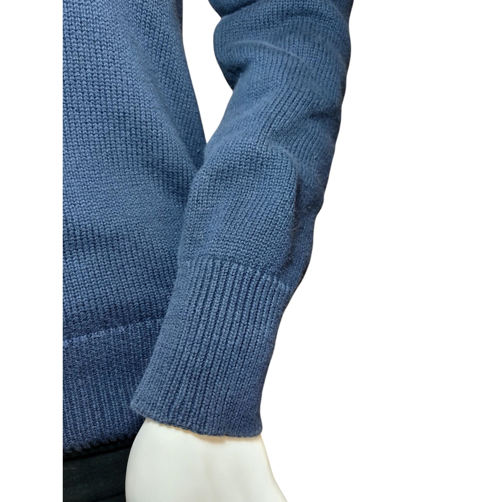 Ann Taylor Ann Taylor Womens High Neck Wool Knit Cardigan Blue Sz Sm Size S / US 4 / IT 40 - 8 Thumbnail