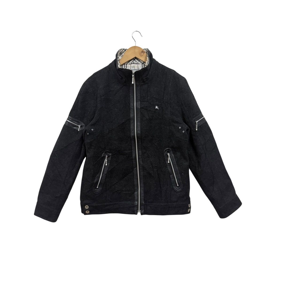 Burberry Burberry Black Label Jacket Leather Trim Size US M / EU 48-50 / 2 - 1 Thumbnail