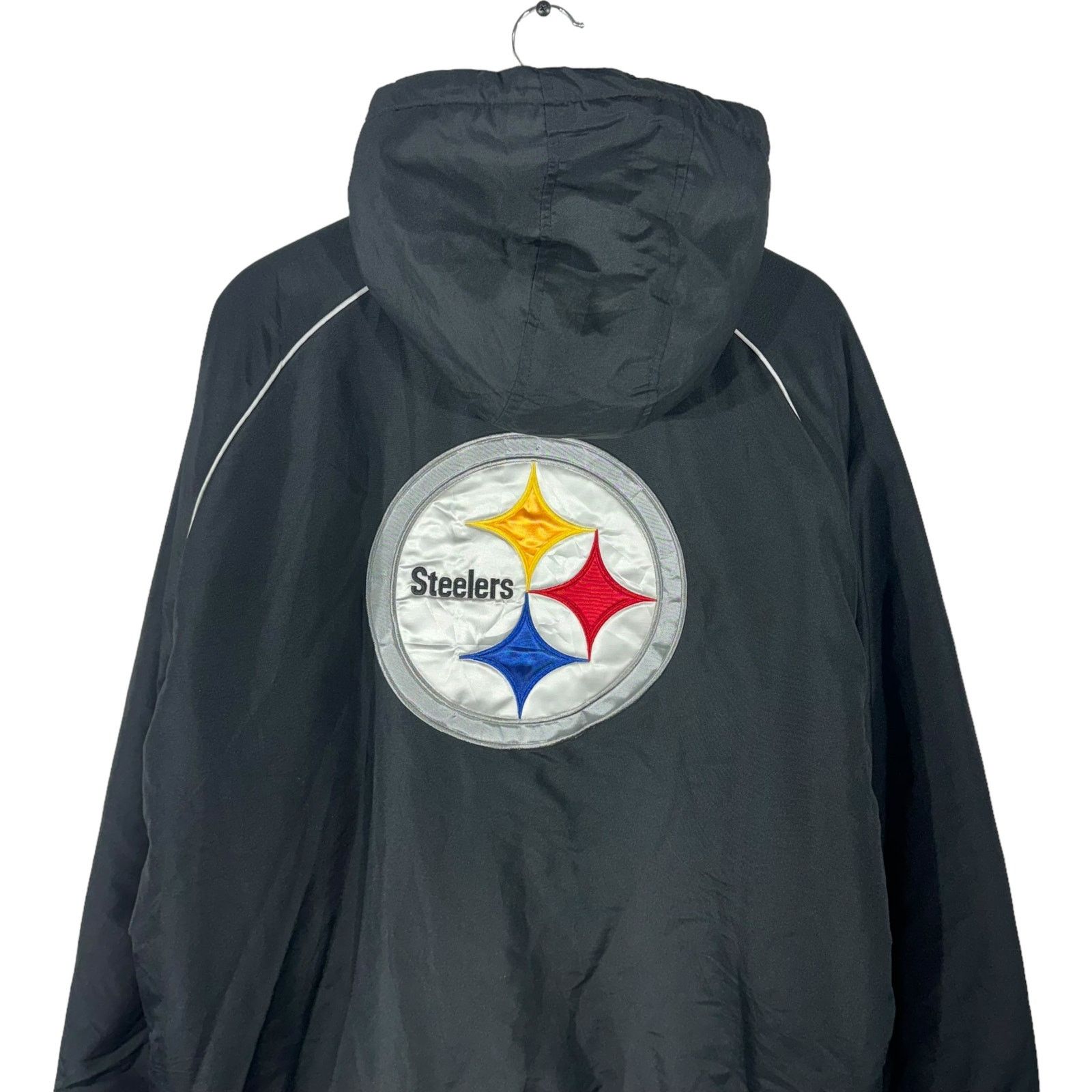 NFL NFL Pittsburg Steelers Full Zip Hooded Light Jacket Size US XXL / EU 58 / 5 - 6 Thumbnail
