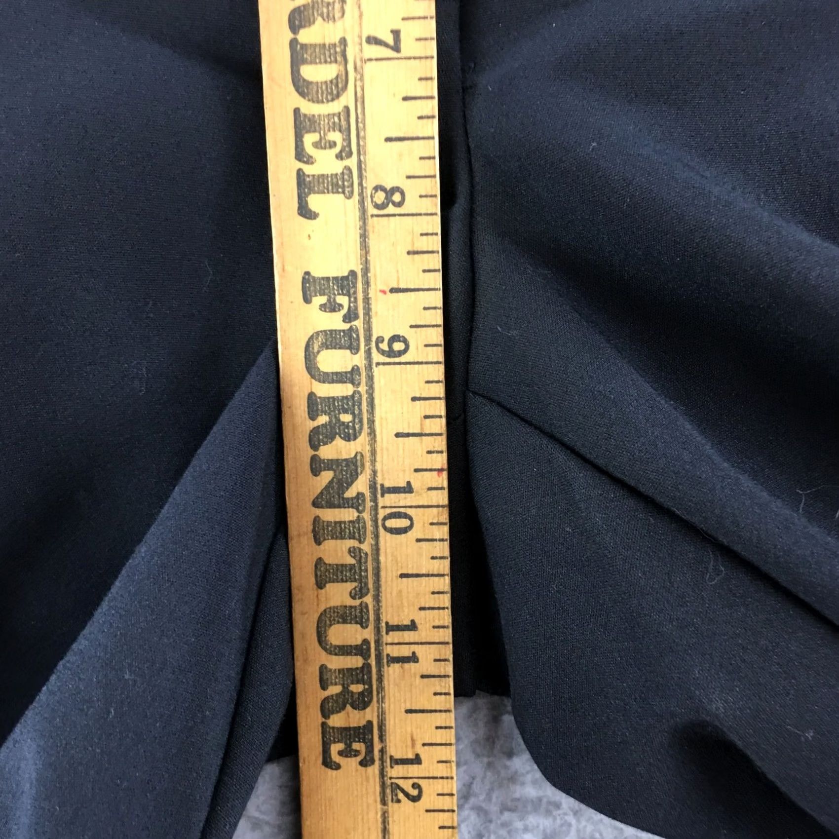 Vintage Dana Buchman Dress Pants Womens 6 Black Mid Rise Zip Fly Belted Straight Trousers Pants Size 28" / US 6 / IT 42 - 7 Thumbnail