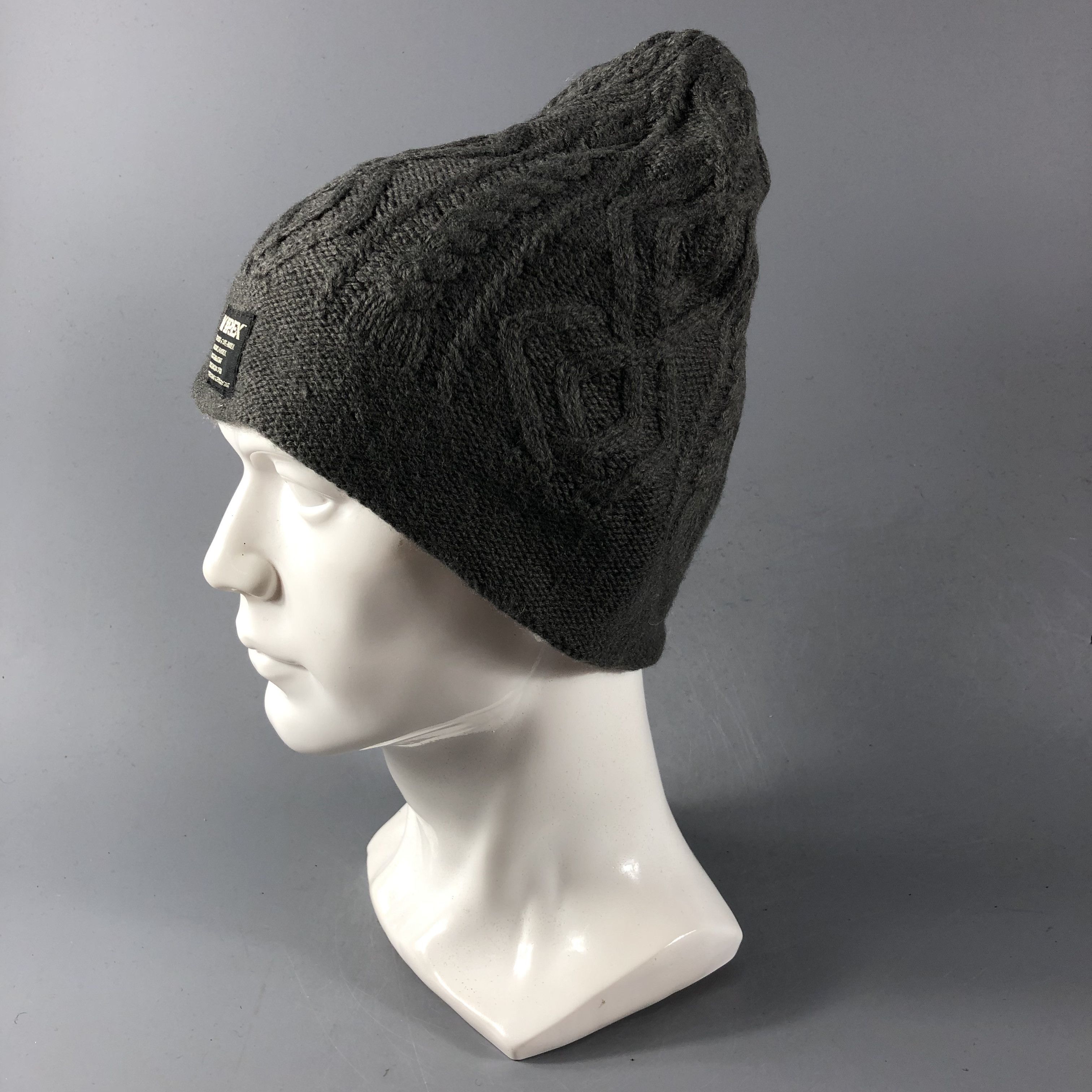 Avirex Avirex Military Spec Cable Knit Beanie Hat B581 Size ONE SIZE - 2 Thumbnail