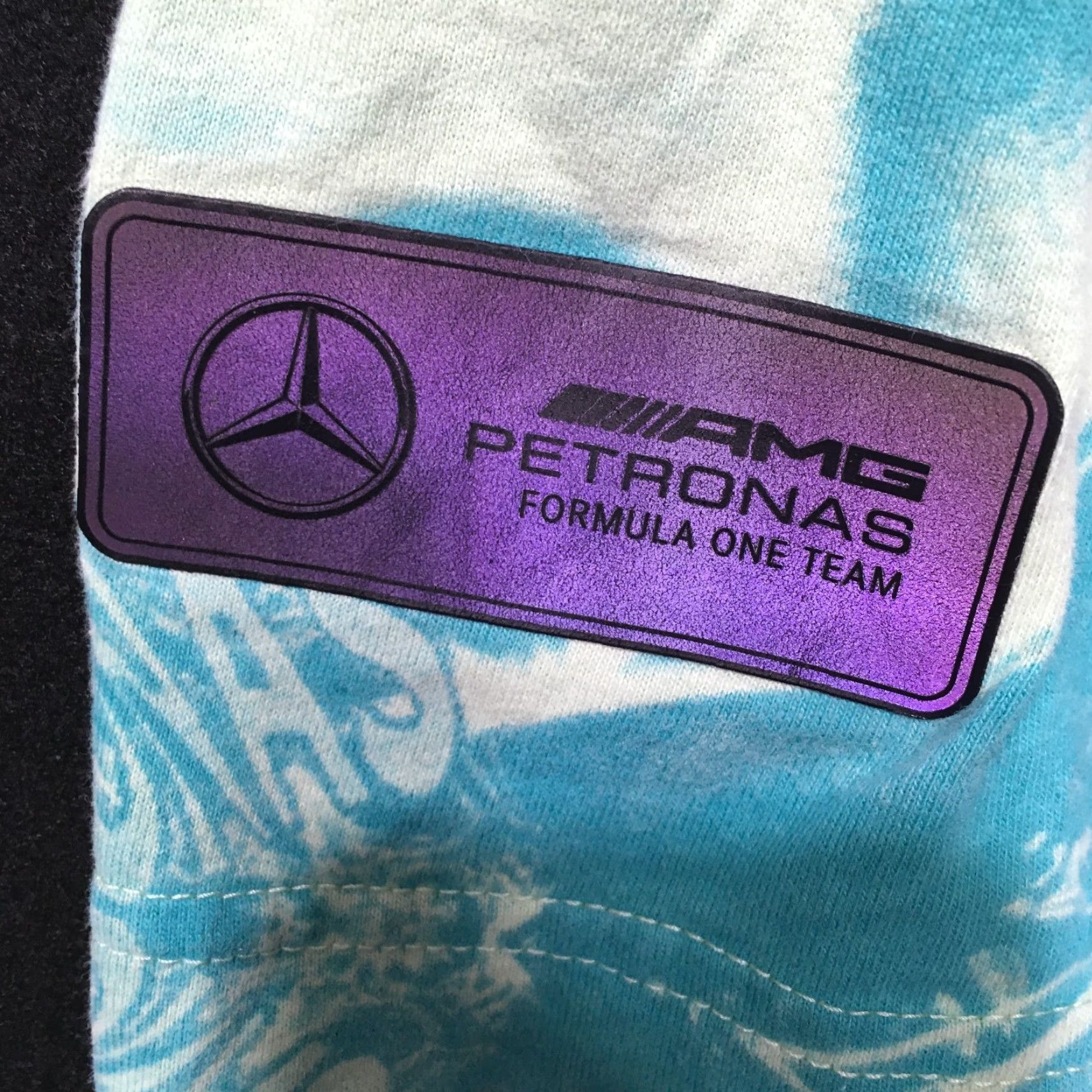 Puma PUMA BENZ LOGO AMG T-Shirt Mens XL Green All Over Print Size US XL / EU 56 / 4 - 2 Thumbnail