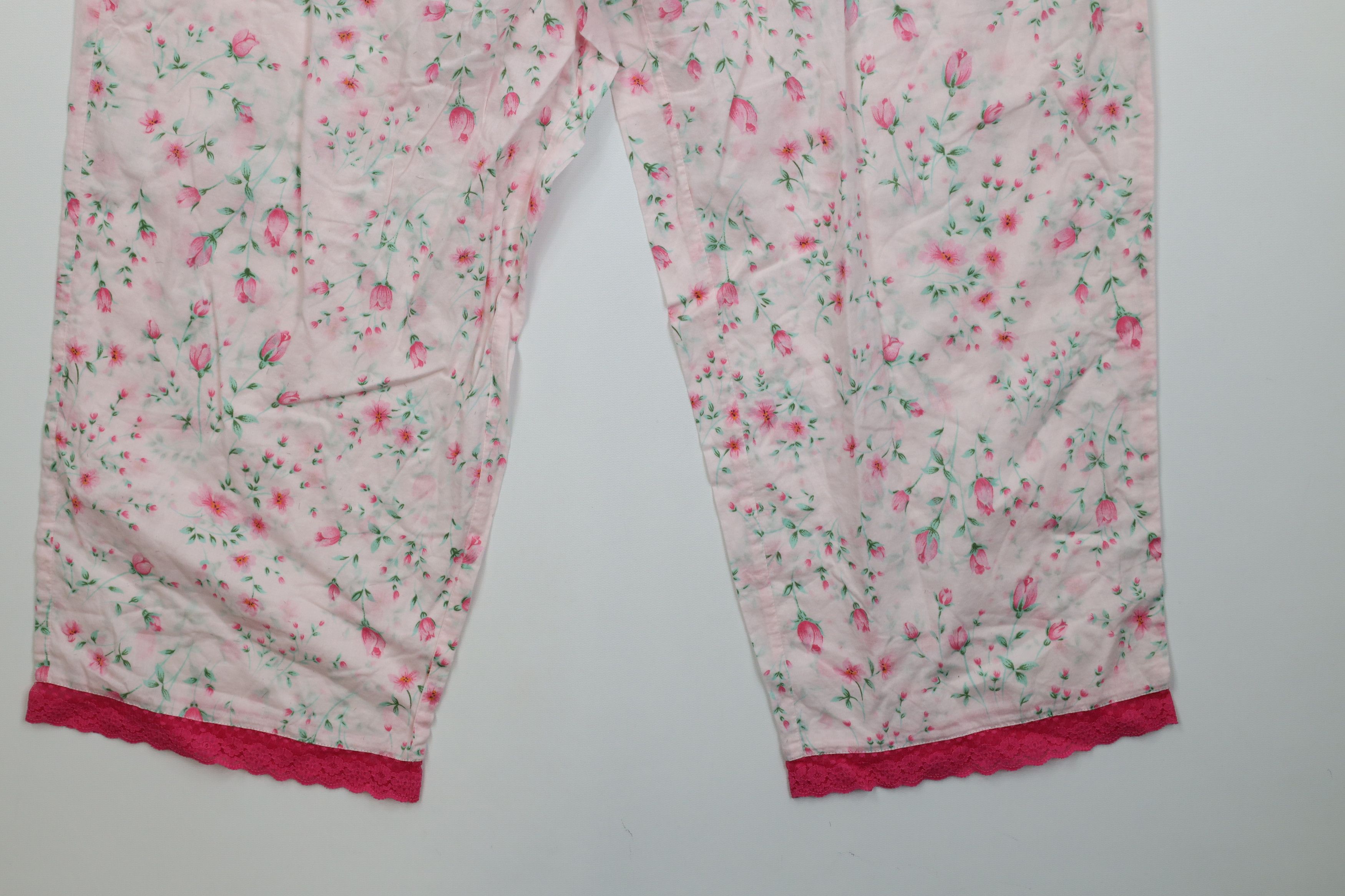 Victoria's Secret Vintage Y2K Victorias Secret Floral Sleep Capris Pants Size 32" / US 10 / IT 46 - 5 Thumbnail
