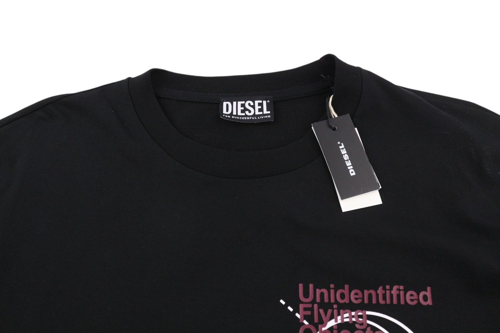 Diesel T-JUST-LS-B52 M Black Tricot Printed T-Shirt 40996 Size US M / EU 48-50 / 2 - 4 Thumbnail