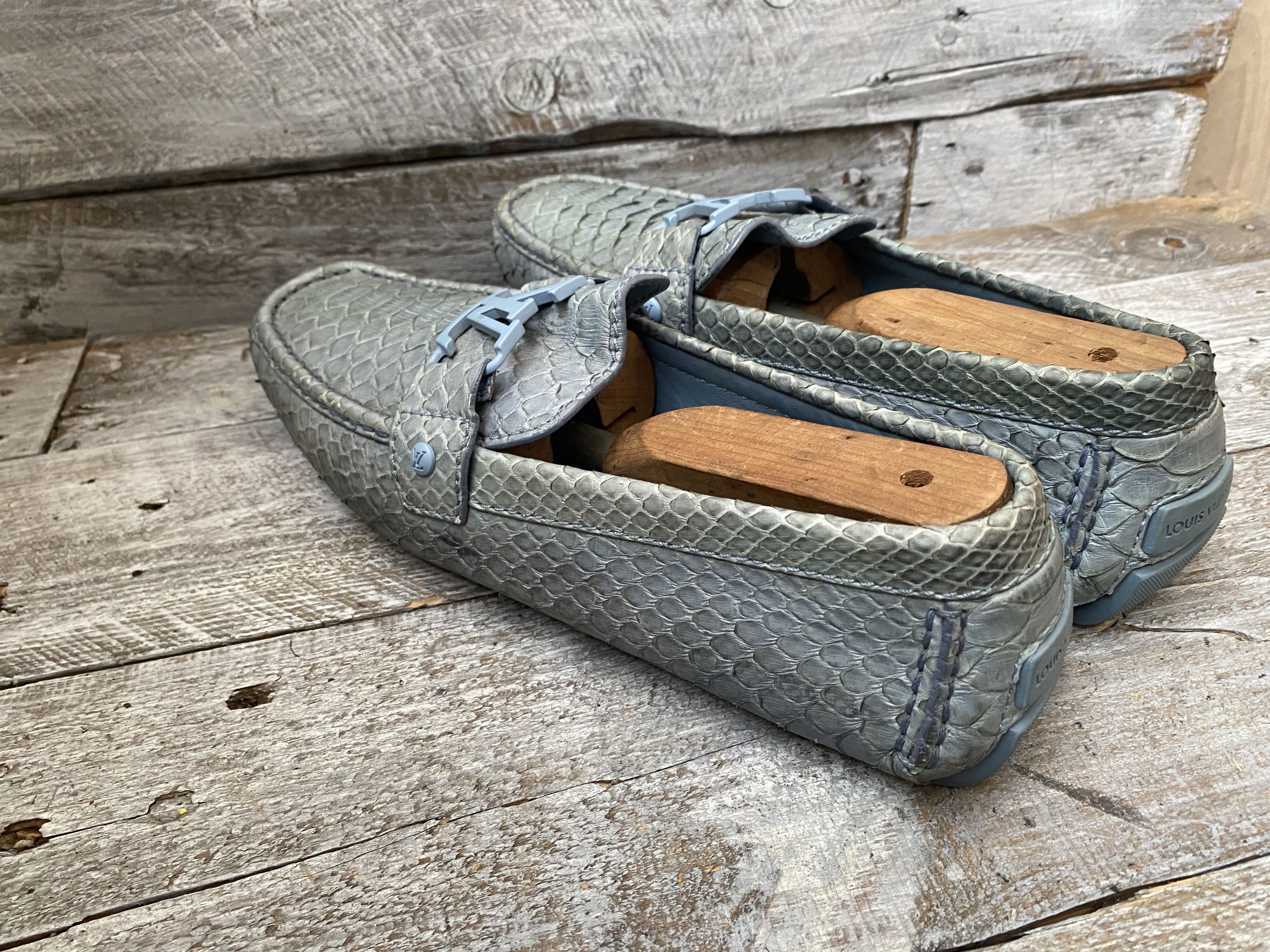 Designer × Louis Vuitton Louis vuitton monte carlo python moccasin leather loafers Size US 8 / EU 41 - 8 Thumbnail
