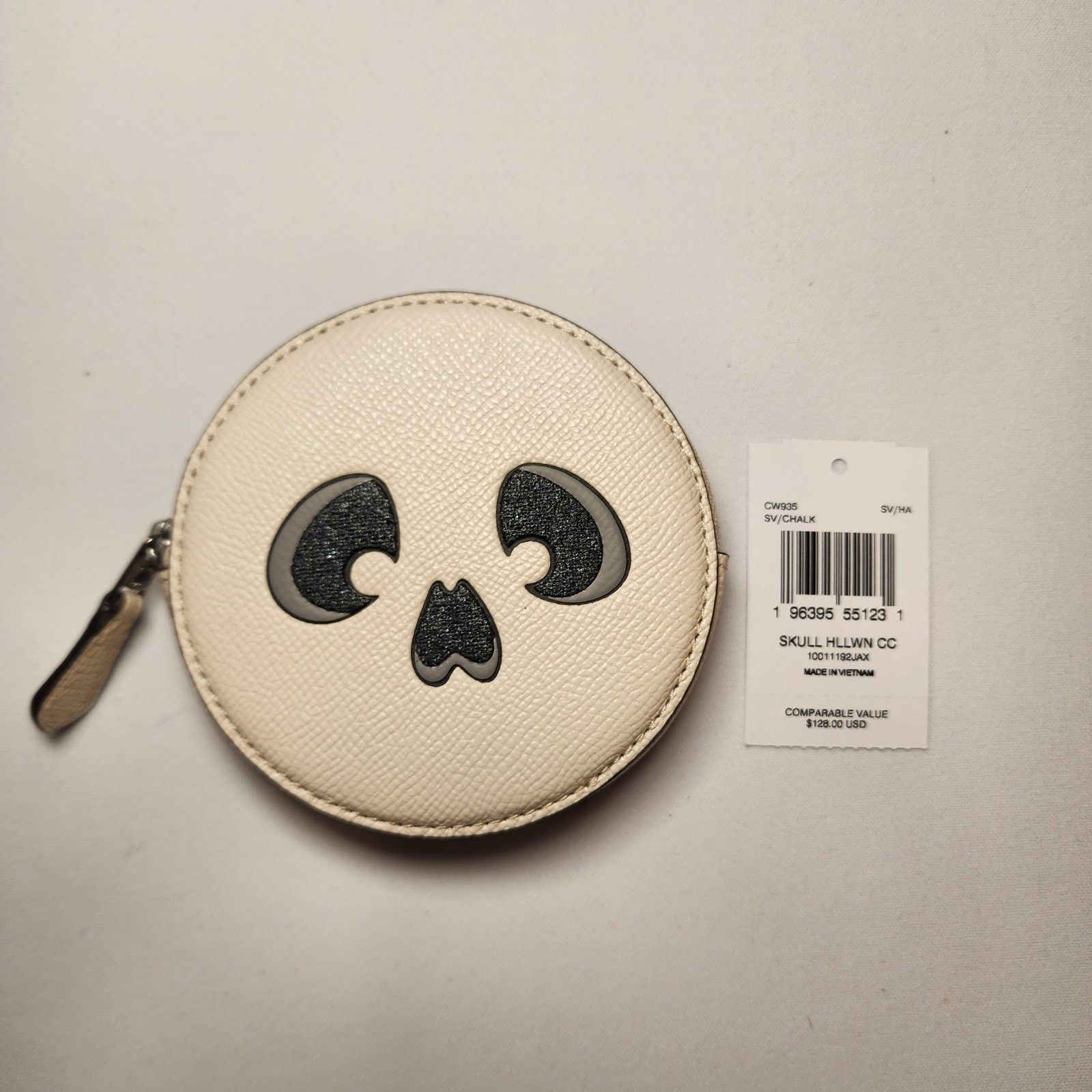 Coach NWT Coach CW935 Skull Halloween Coin Case Pouch Change Chalk Size ONE SIZE - 1 Thumbnail
