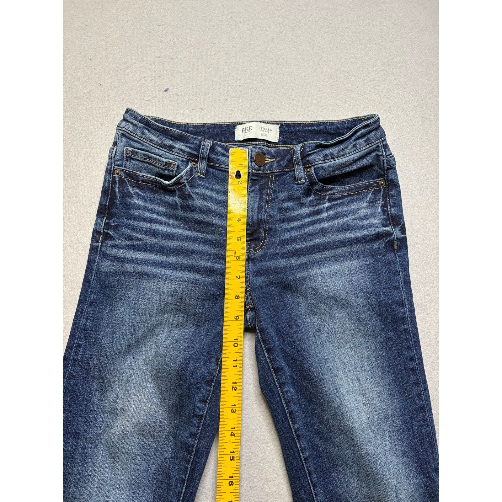BKE BKE Stella Mid Rise Slim Fit Bootcut Jeans 27x31.5 Blue Size 27" / US 4 / IT 40 - 6 Thumbnail