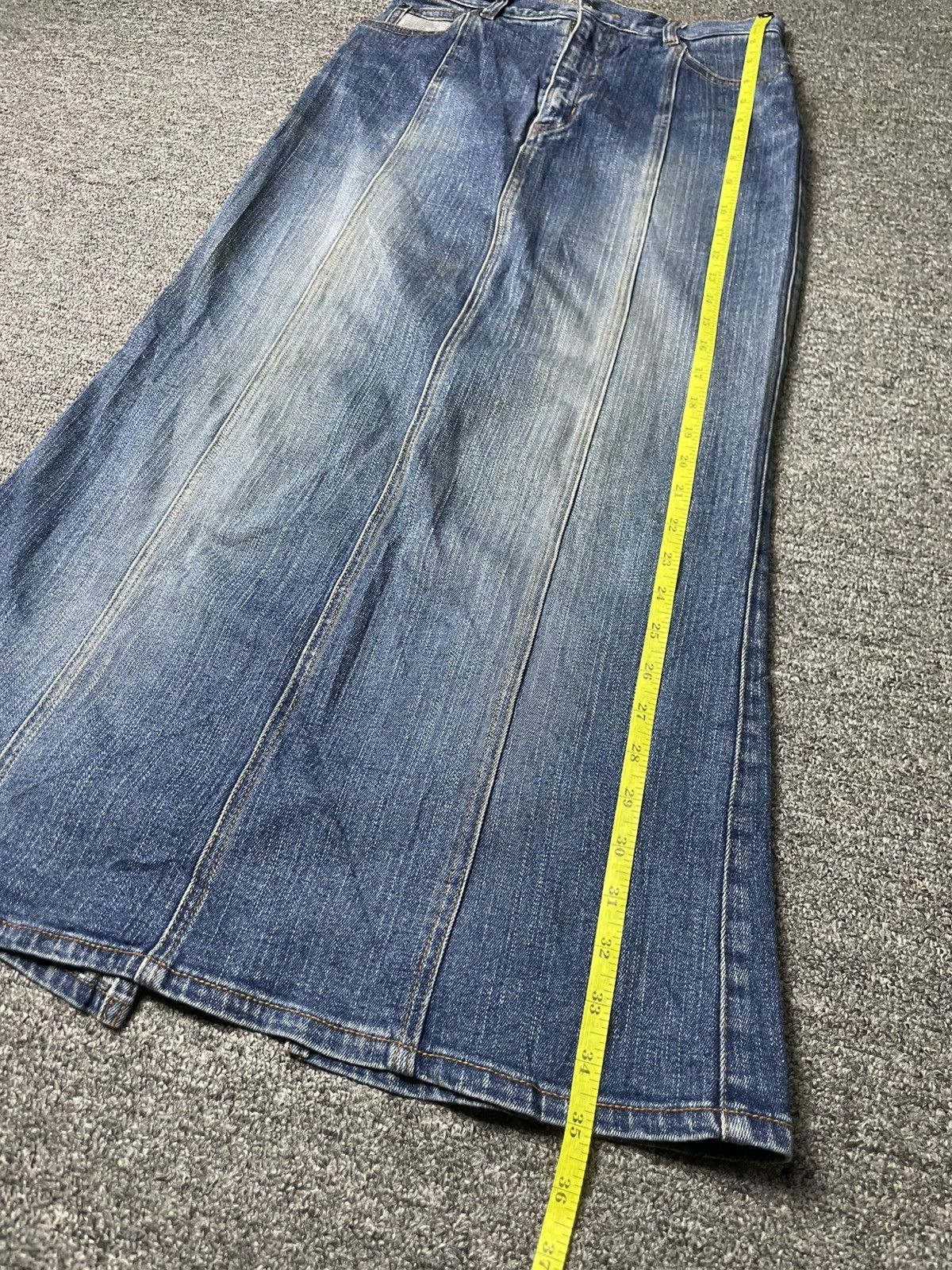 Japanese Brand × Vintage STRETCH Japanese Brand Mermaid Jeans Skirt (83) Size 26" / US 2 / IT 38 - 7 Thumbnail